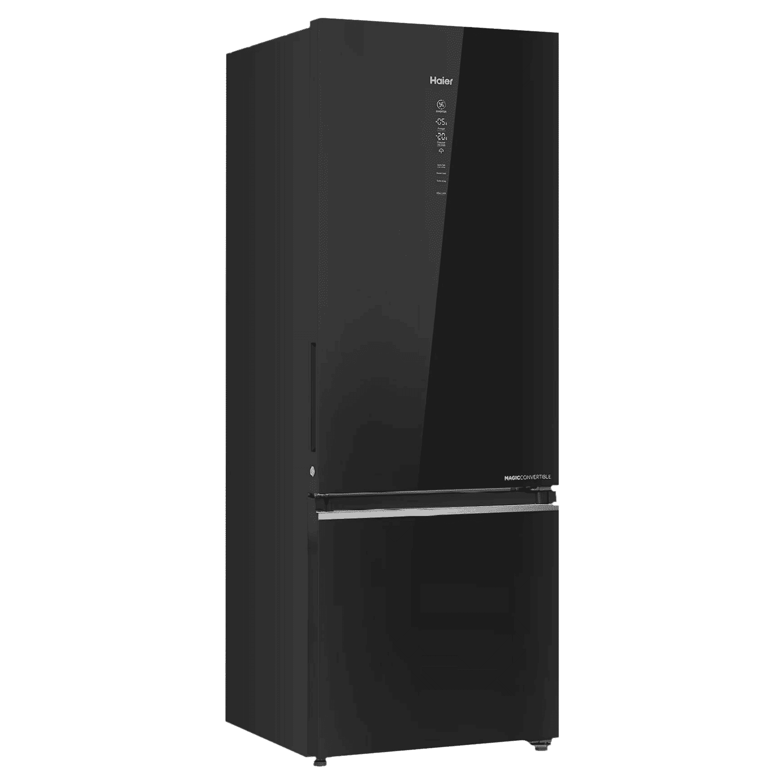 Haier 355 Litres 3 Star Frost Free Double Door Bottom Mount Convertible Refrigerator with Triple Inverter Technology (HRB-4053PKG-P, Black Glass)_9