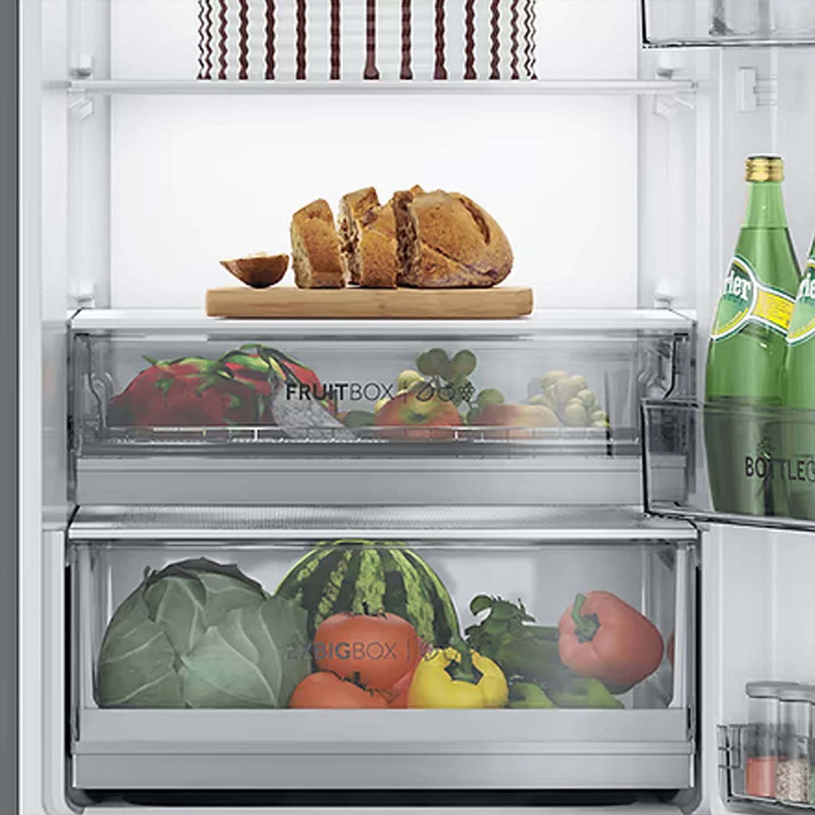 Haier 355 Litres 3 Star Frost Free Double Door Bottom Mount Convertible Refrigerator with Triple Inverter Technology (HRB-4053PKG-P, Black Glass)_10