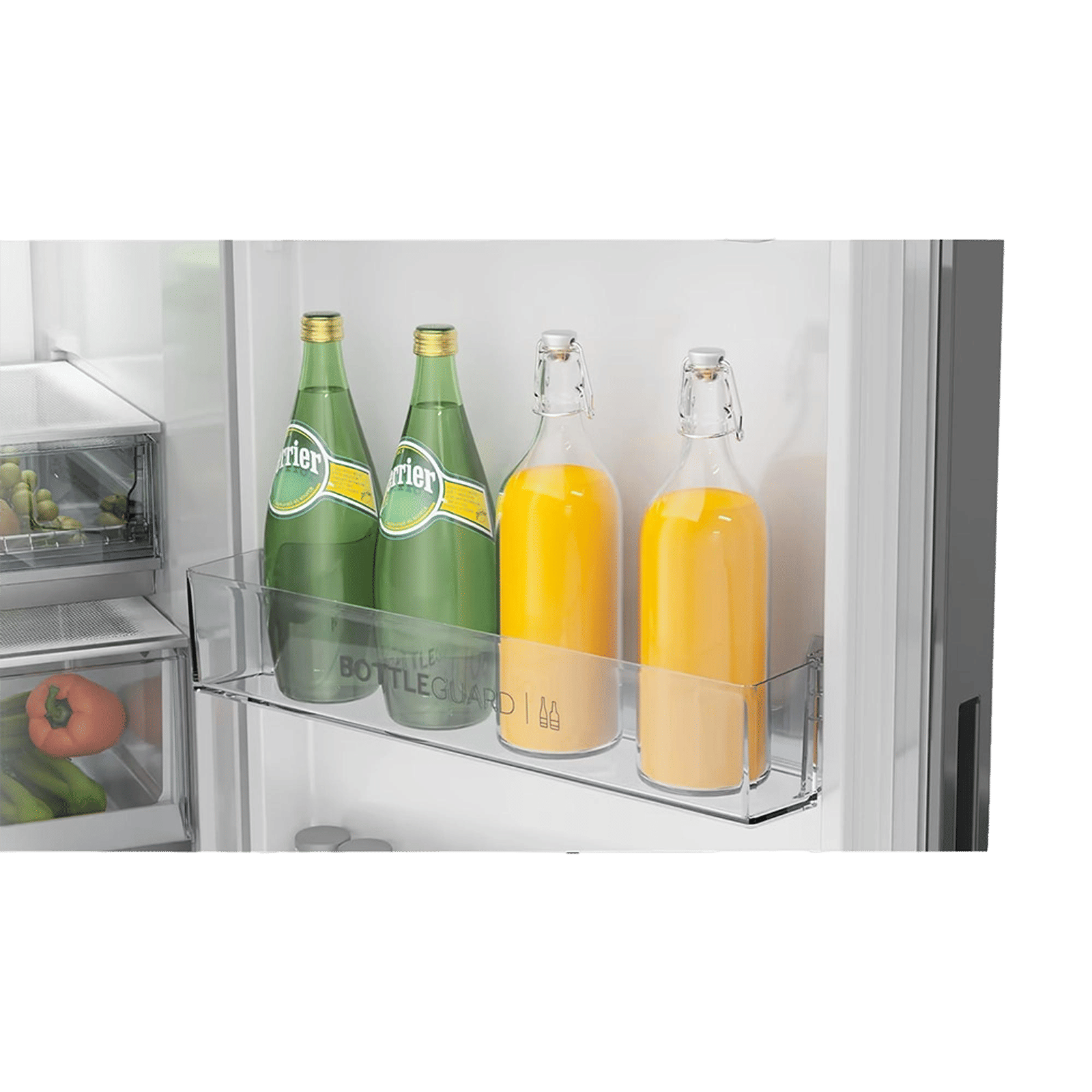 Haier 355 Litres 3 Star Frost Free Double Door Bottom Mount Convertible Refrigerator with Triple Inverter Technology (HRB-4053PKG-P, Black Glass)_12