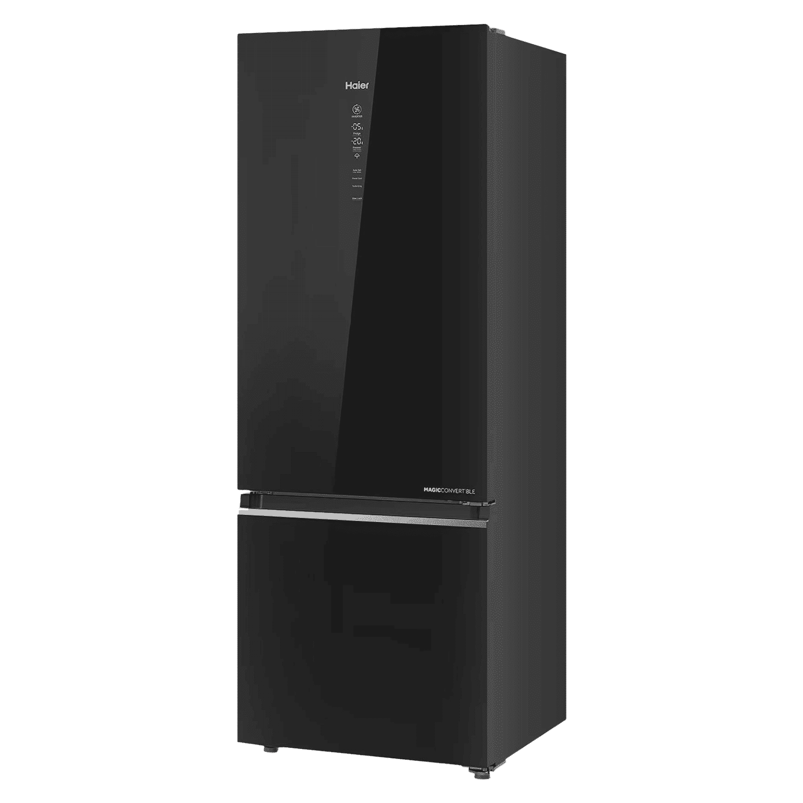 Haier 355 Litres 3 Star Frost Free Double Door Bottom Mount Convertible Refrigerator with Triple Inverter Technology (HRB-4053PKG-P, Black Glass)_4