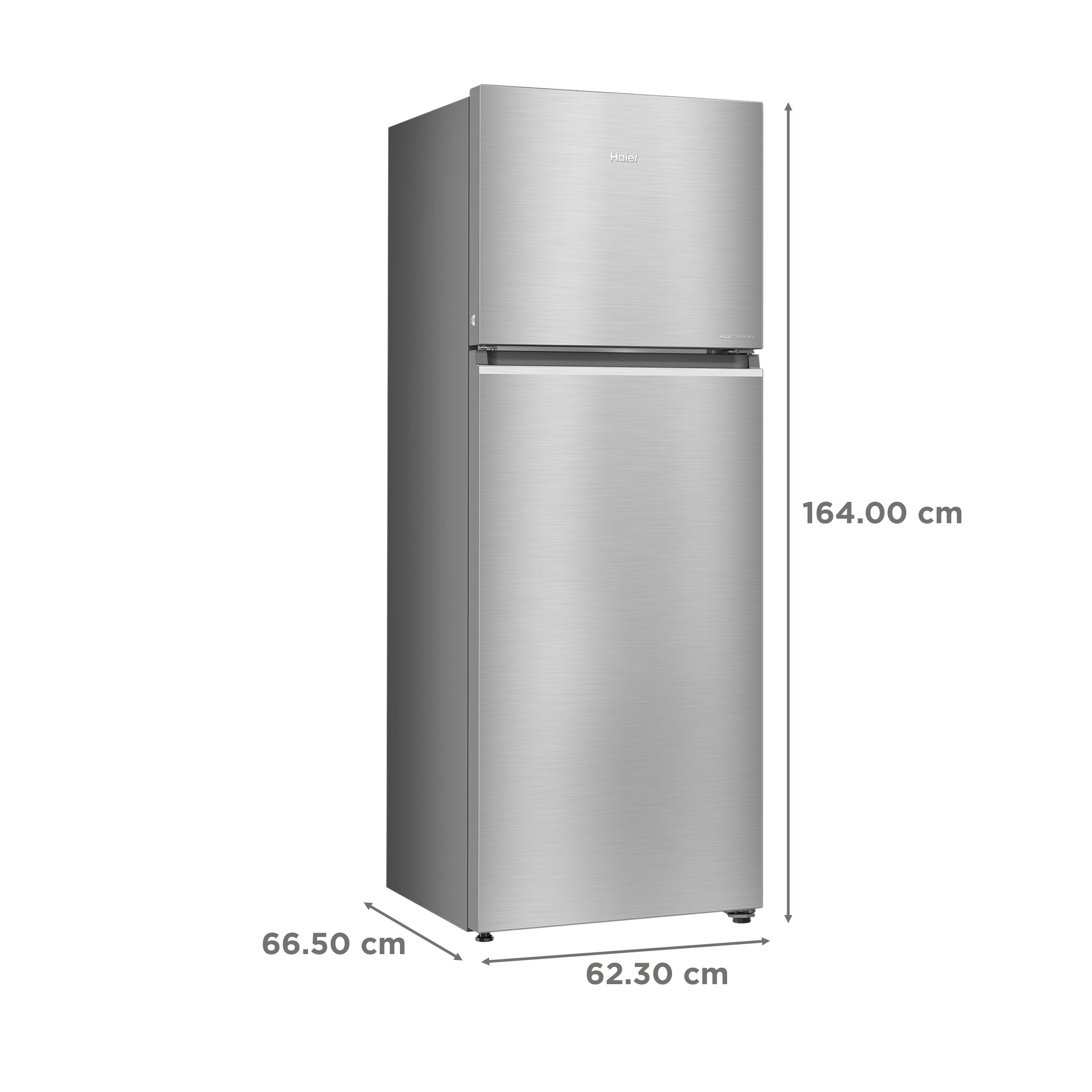 Haier 328 Litres 3 Star Frost Free Double Door Convertible Refrigerator with Triple Inverter Technology (HRF-3783BIS-P, Inox Steel)_3