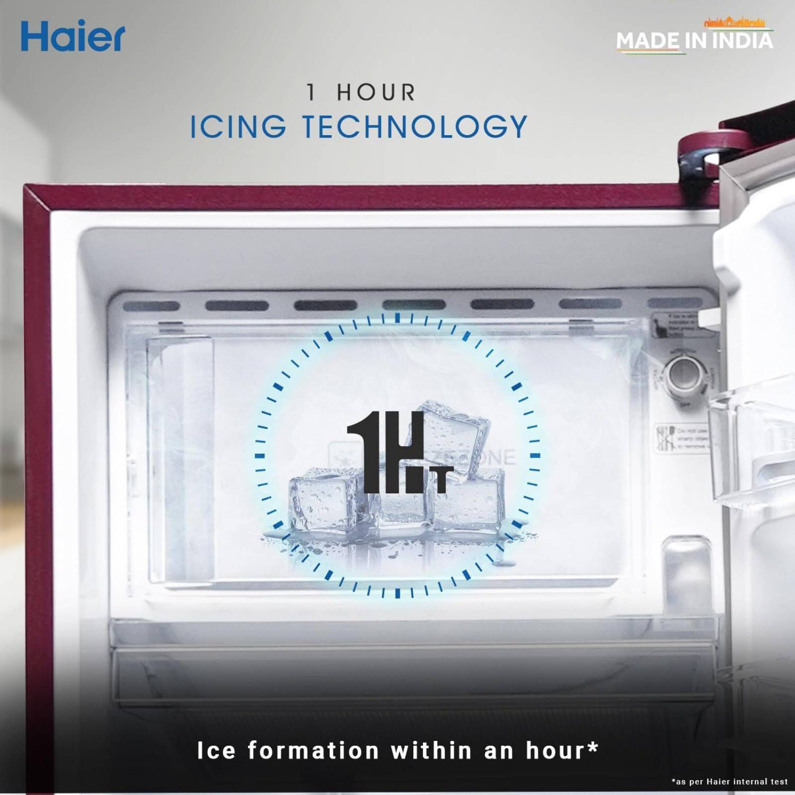 Haier 190 Litres 3 Star Direct Cool Single Door Refrigerator with Diamond Edge Freezing Technology (HRD-2103PRO-P, Red Opal) Haier 190 Litres 3 Star Direct Cool Single Door Refrigerator with Diamond Edge Freezing Technology (HRD-2103PRO-P, Red Opal)_15