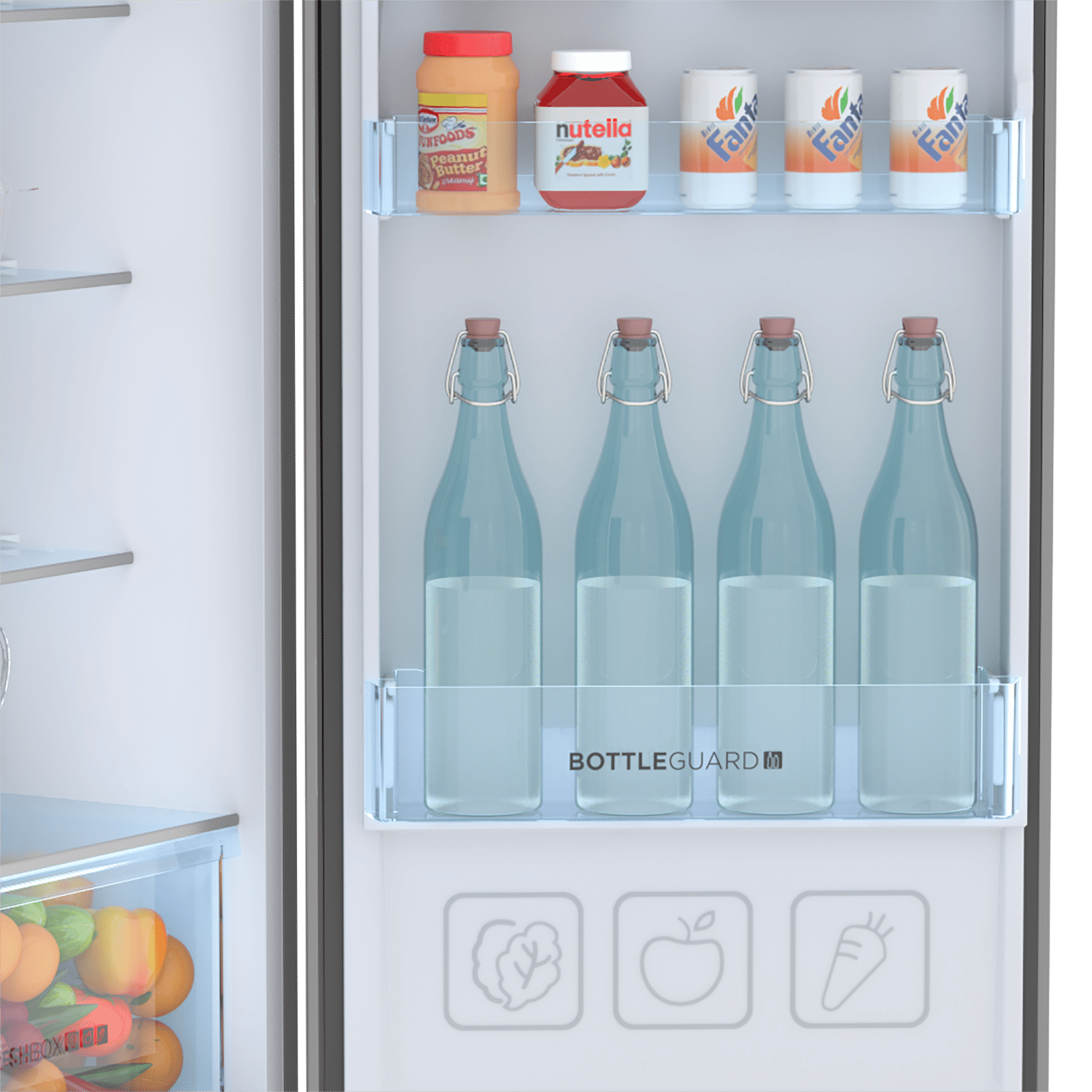 Haier 240 Litres 2 Star Frost Free Double Door Convertible Refrigerator with Turbo Icing (HRF-2902BMS-P, Moon Silver) Haier 240 Litres 2 Star Frost Free Double Door Convertible Refrigerator with Turbo Icing (HRF-2902BMS-P, Moon Silver)_8