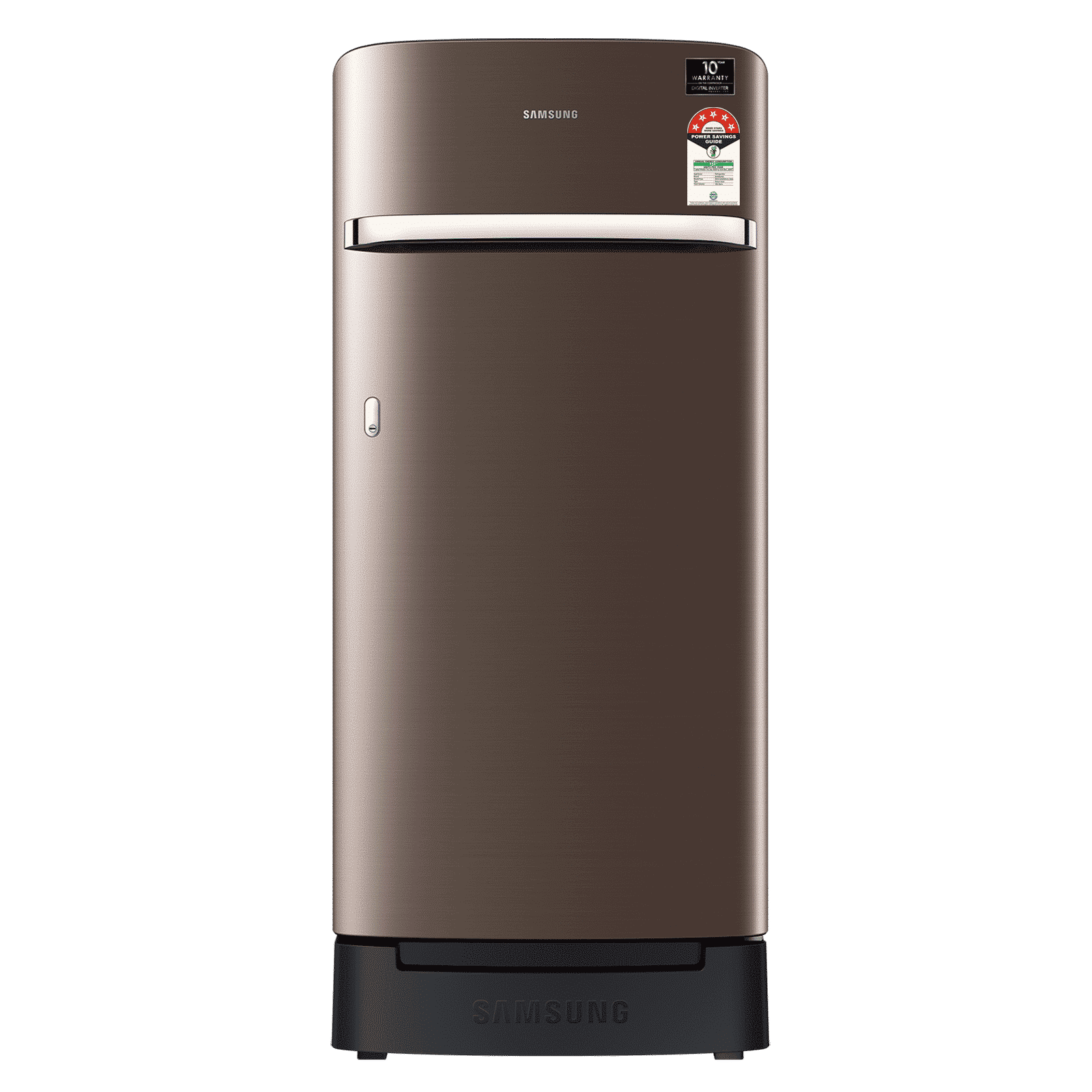 SAMSUNG Horizontal Curve 189 Litres 5 Star Direct Cool Single Door Refrigerator with Anti Bacterial Gasket (RR21C2H25DX/HL, Luxe Brown) SAMSUNG Horizontal Curve 189 Litres 5 Star Direct Cool Single Door Refrigerator with Anti Bacterial Gasket (RR21C2H25DX/HL, Luxe Brown)_1