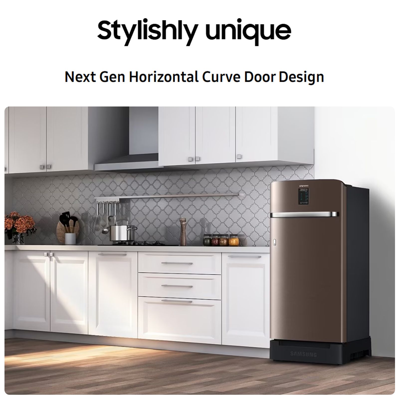 SAMSUNG Horizontal Curve 189 Litres 5 Star Direct Cool Single Door Refrigerator with Anti Bacterial Gasket (RR21C2H25DX/HL, Luxe Brown) SAMSUNG Horizontal Curve 189 Litres 5 Star Direct Cool Single Door Refrigerator with Anti Bacterial Gasket (RR21C2H25DX/HL, Luxe Brown)_17