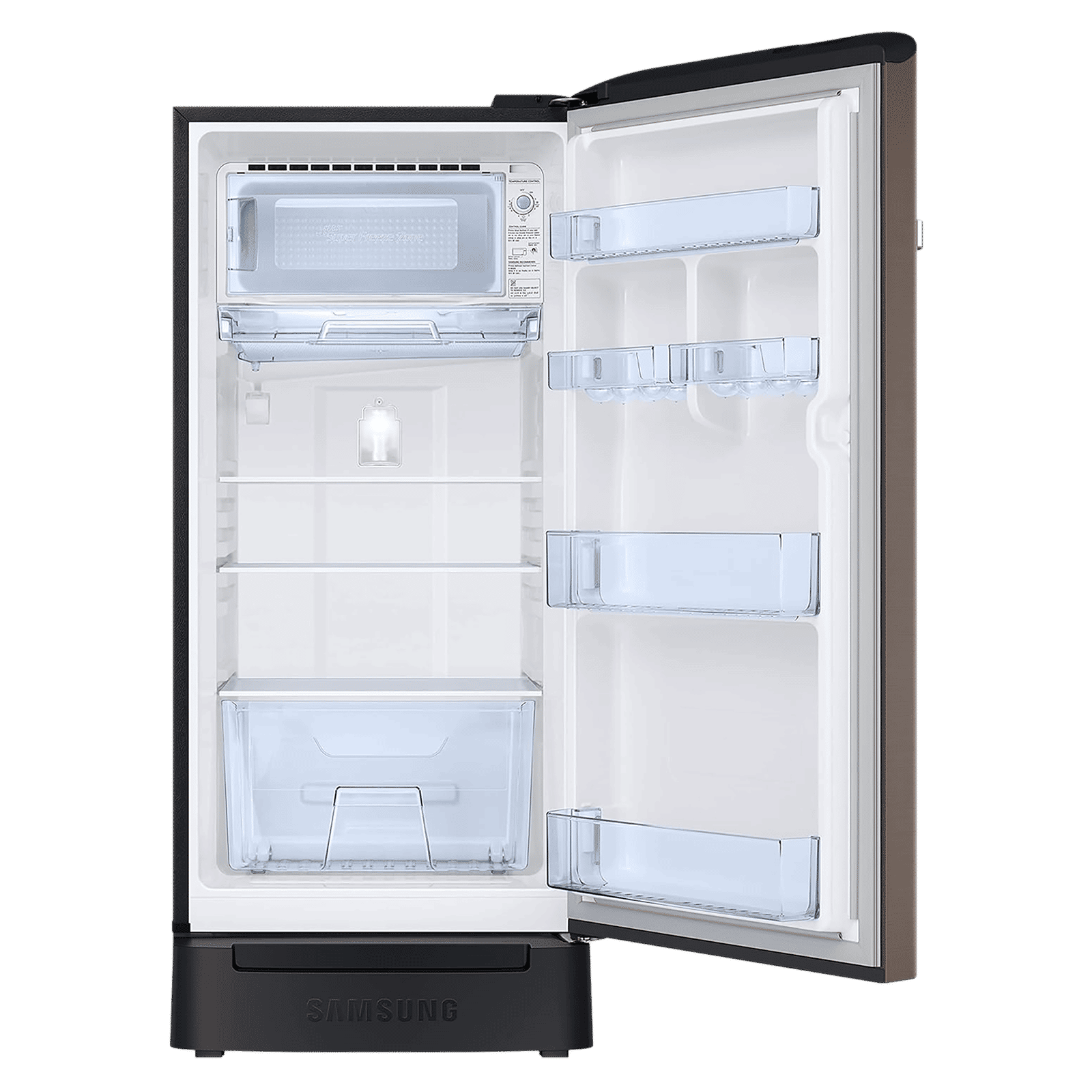 SAMSUNG Horizontal Curve 189 Litres 5 Star Direct Cool Single Door Refrigerator with Anti Bacterial Gasket (RR21C2H25DX/HL, Luxe Brown) SAMSUNG Horizontal Curve 189 Litres 5 Star Direct Cool Single Door Refrigerator with Anti Bacterial Gasket (RR21C2H25DX/HL, Luxe Brown)_6