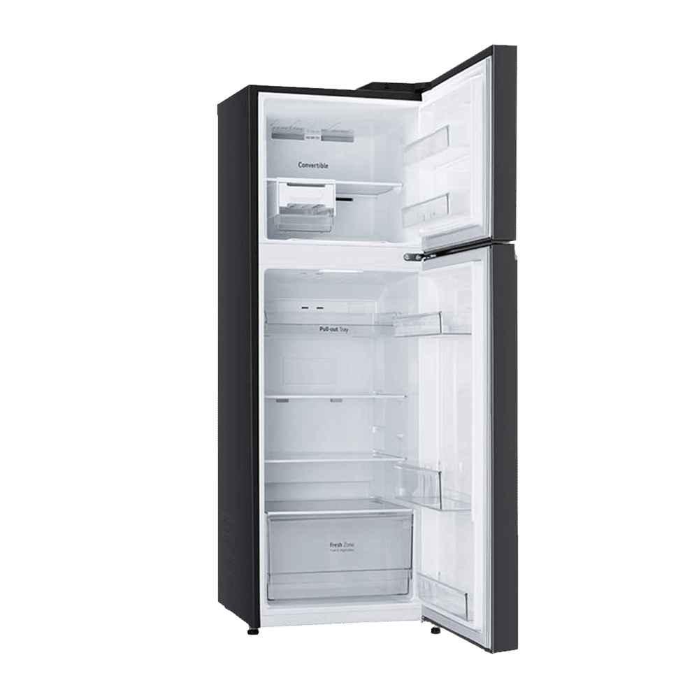 LG 246 Litres 3 Star Frost Free Double Door Convertible Refrigerator with Door Cooling Plus Technology (GL-T262TESX.AESZEB, Ebony Sheen)_15