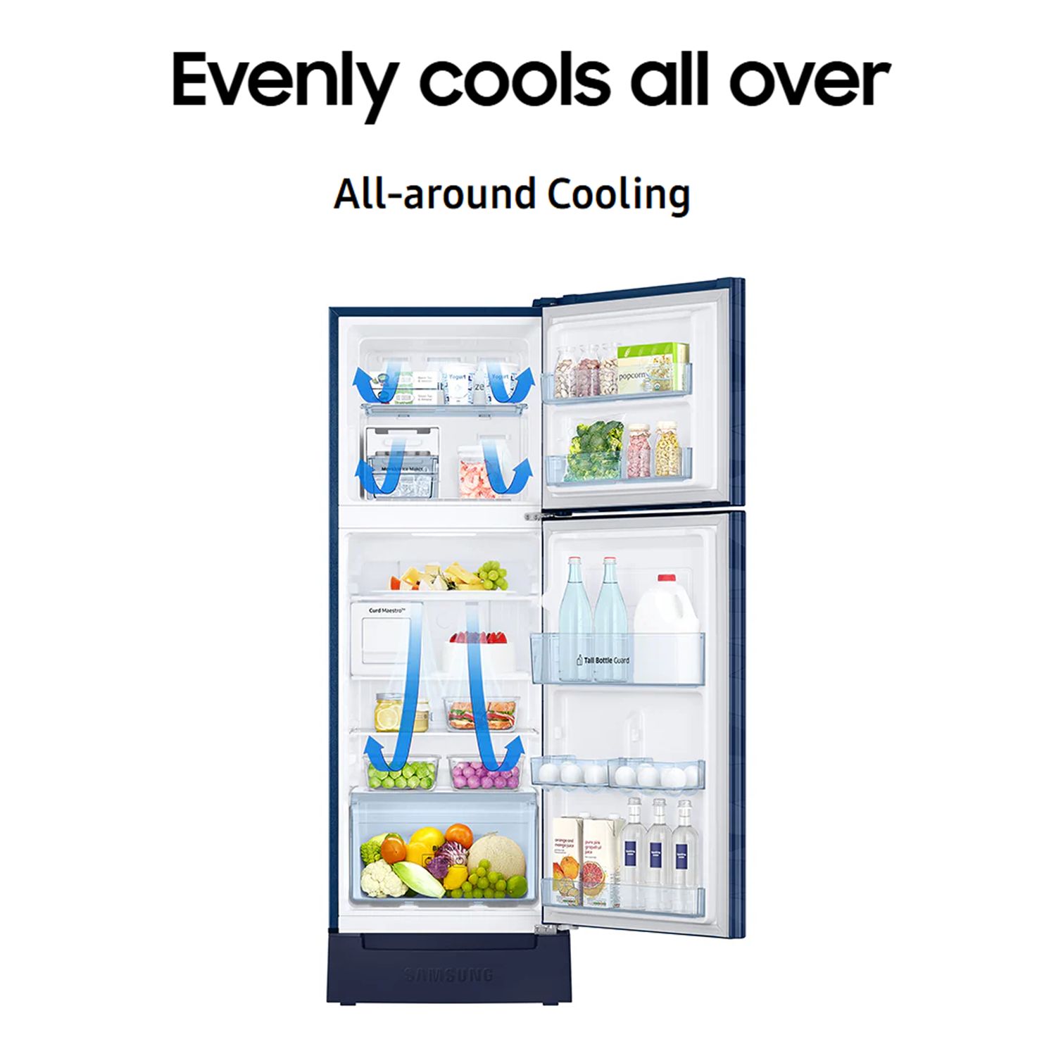 Samsung 236 Litres 2 Star Frost Free Double Door Convertible Refrigerator with Deodorizing Filter (RT28C3732HS/HL, Hydrangea Blue) Samsung 236 Litres 2 Star Frost Free Double Door Convertible Refrigerator with Deodorizing Filter (RT28C3732HS/HL, Hydrangea Blue)_14
