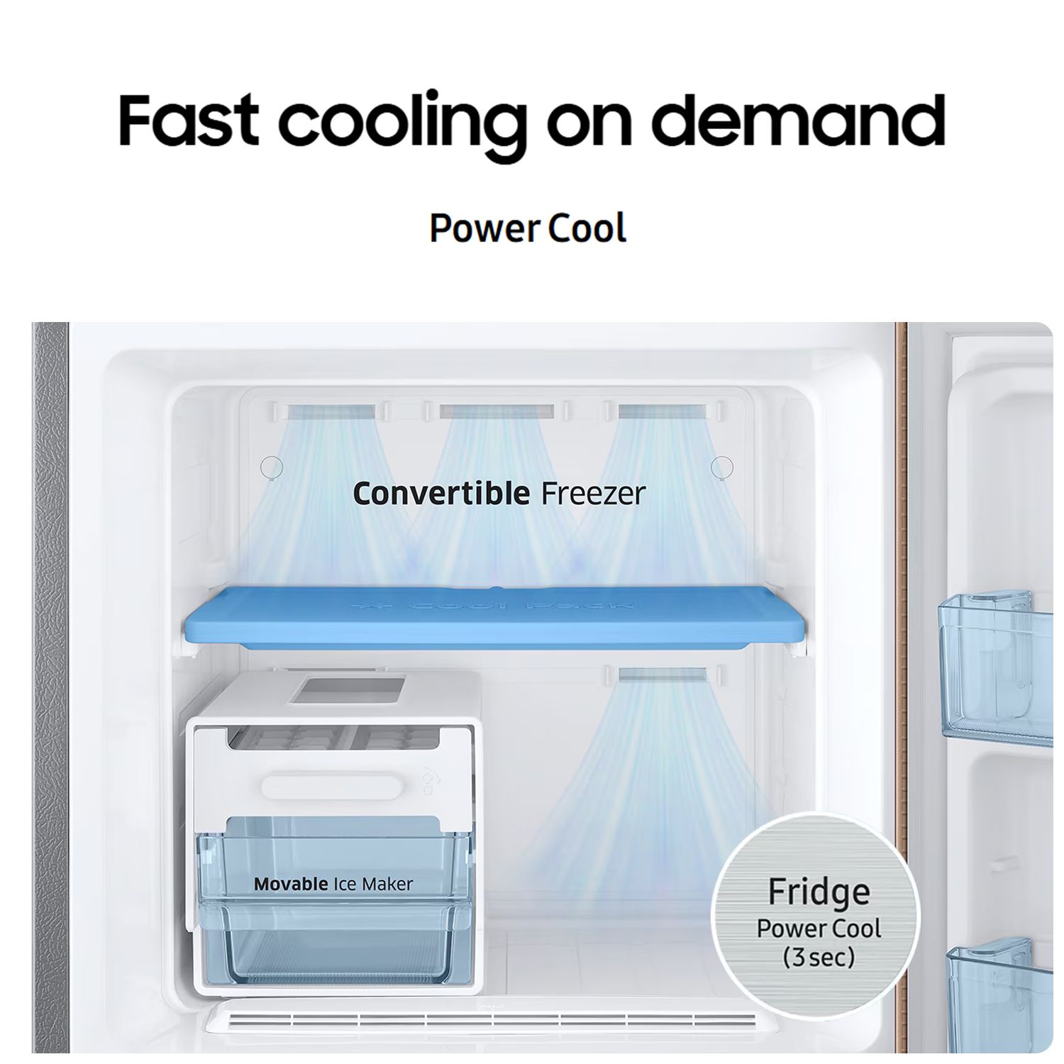 Samsung 236 Litres 2 Star Frost Free Double Door Convertible Refrigerator with Deodorizing Filter (RT28C3732HS/HL, Hydrangea Blue) Samsung 236 Litres 2 Star Frost Free Double Door Convertible Refrigerator with Deodorizing Filter (RT28C3732HS/HL, Hydrangea Blue)_16