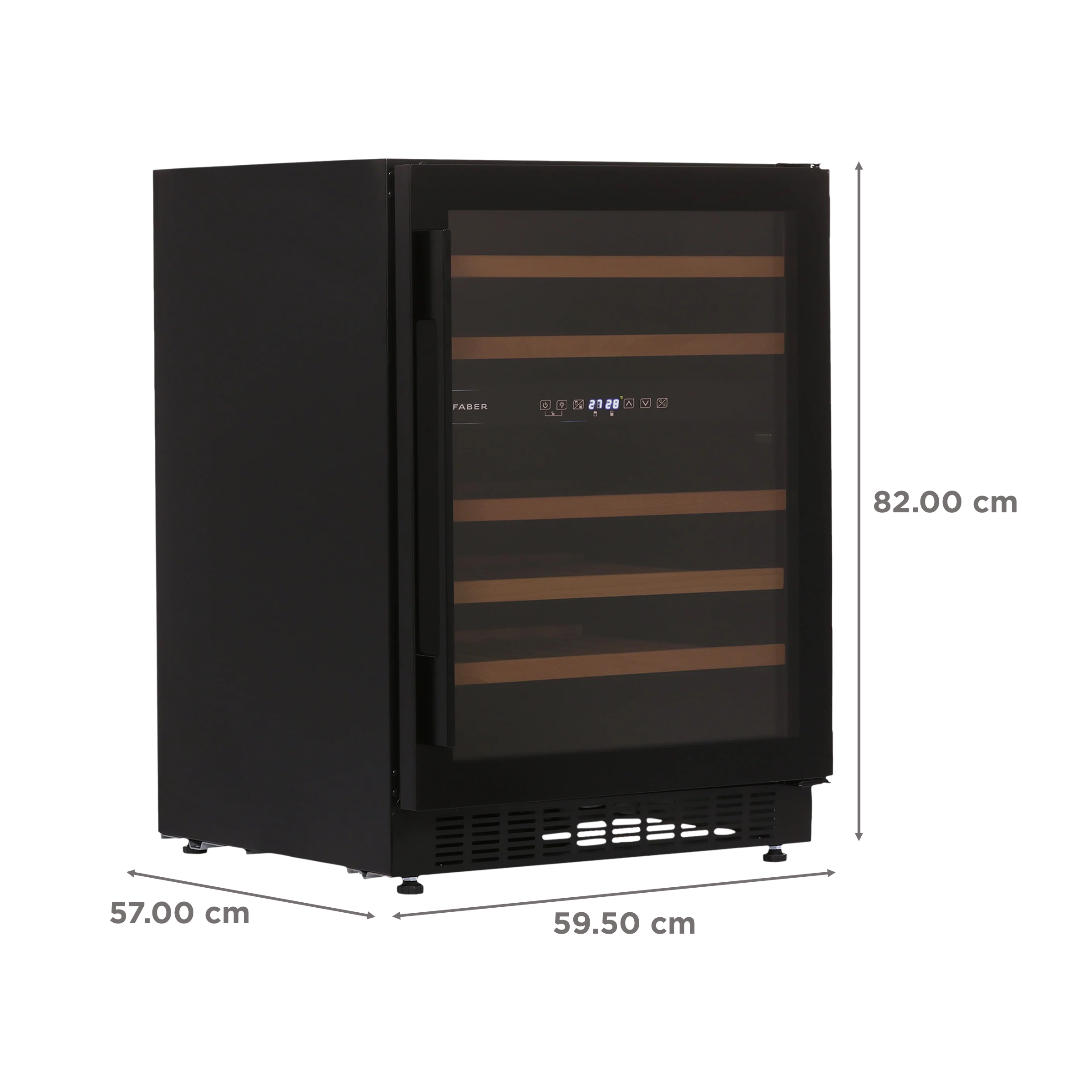 FABER 145 Litres 46 Bottles Wine Cooler (Dual Zone, FWC JCF 145S, Black)_3