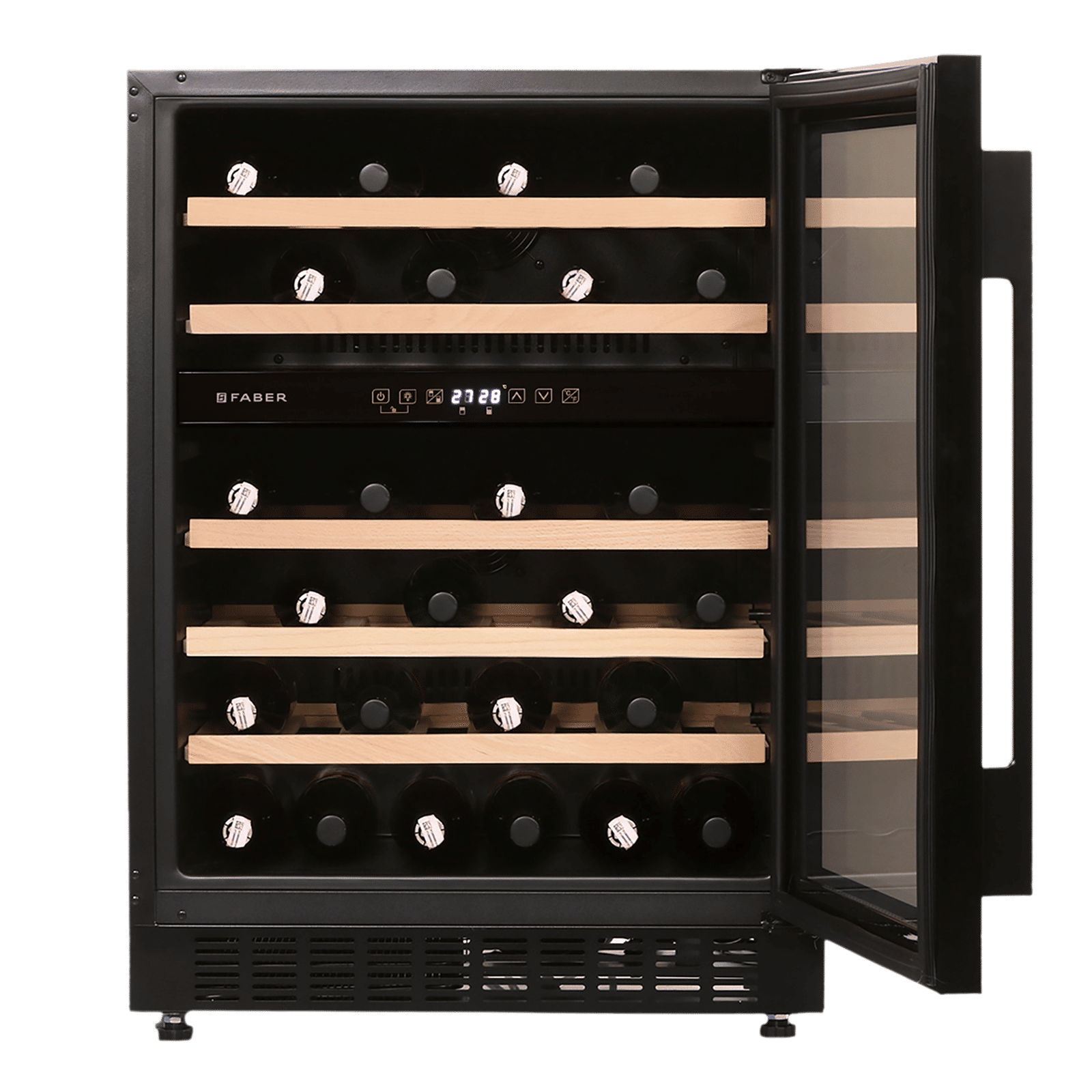 FABER 145 Litres 46 Bottles Wine Cooler (Dual Zone, FWC JCF 145S, Black)_5