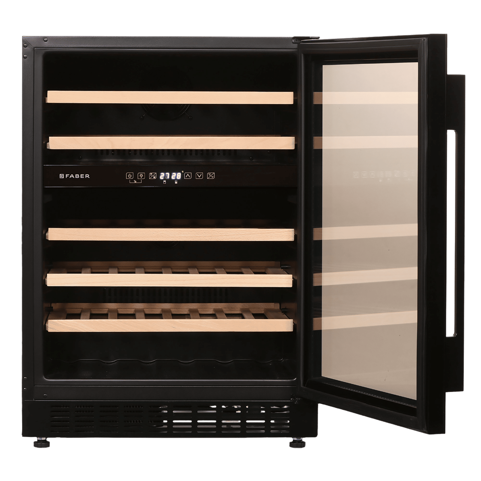 FABER 145 Litres 46 Bottles Wine Cooler (Dual Zone, FWC JCF 145S, Black)_6