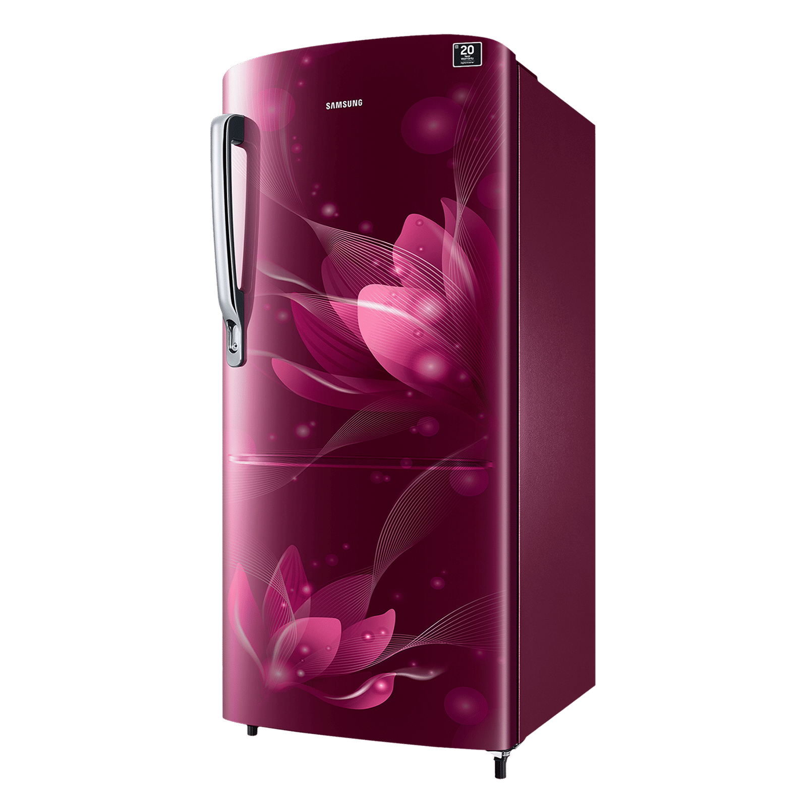 SAMSUNG Stylish Grande 183 Litres3 Star Direct Cool Single Door Refrigerator with Anti Bacterial Gasket (RR20C1723R8/HL, Blooming Saffron Red) SAMSUNG Stylish Grande 183 Litres3 Star Direct Cool Single Door Refrigerator with Anti Bacterial Gasket (RR20C1723R8/HL, Blooming Saffron Red)_4