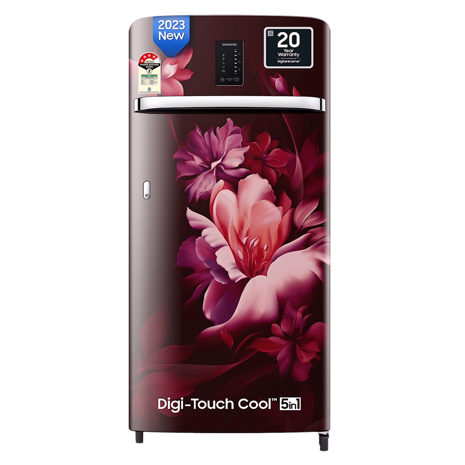 SAMSUNG 189 Litres 4 Star Direct Cool Single Door Refrigerator (RR21C2E24RZ/HL, Midnight Blossom Red) SAMSUNG 189 Litres 4 Star Direct Cool Single Door Refrigerator (RR21C2E24RZ/HL, Midnight Blossom Red)_1