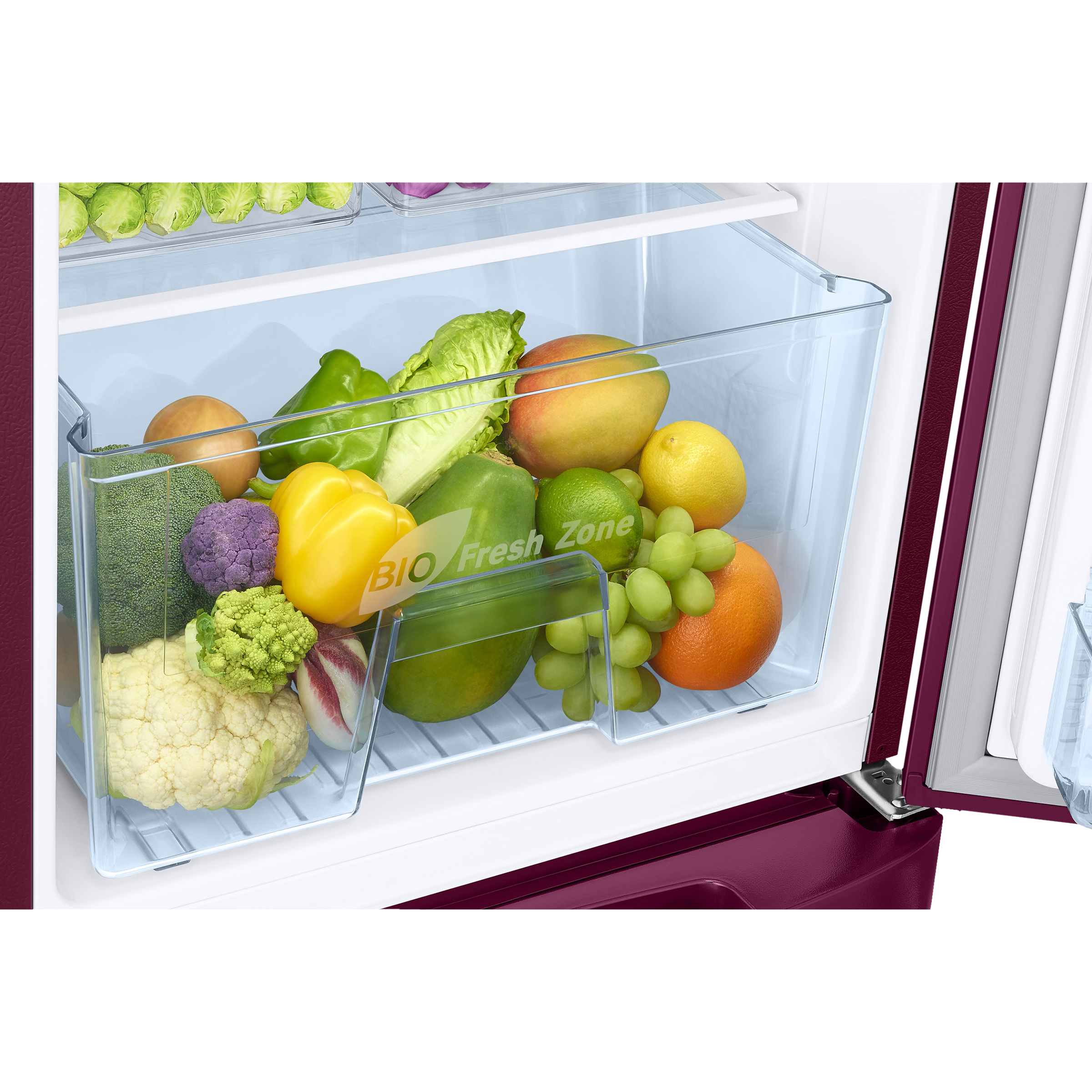 SAMSUNG 183 Litres 3 Star Direct Cool Single Door Refrigerator with Base Drawer (RR20C1823R8/HL, Saffron Red)_6