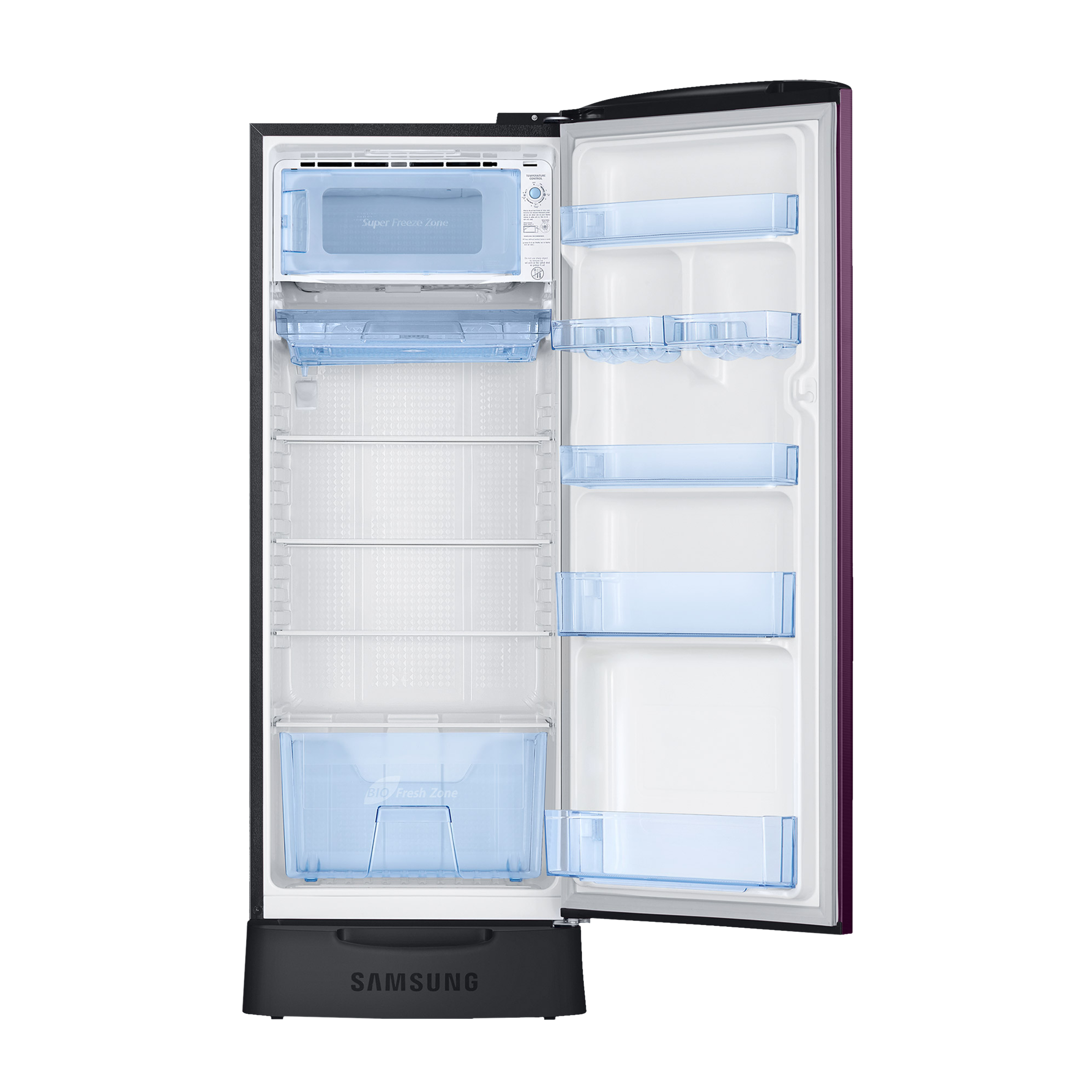 SAMSUNG Stylish Grande 223 Litres3 Star Direct Cool Single Door Refrigerator with Base Stand Drawer (RR24C2Z23CR/NL, Camellia Purple) SAMSUNG Stylish Grande 223 Litres3 Star Direct Cool Single Door Refrigerator with Base Stand Drawer (RR24C2Z23CR/NL, Camellia Purple)_5