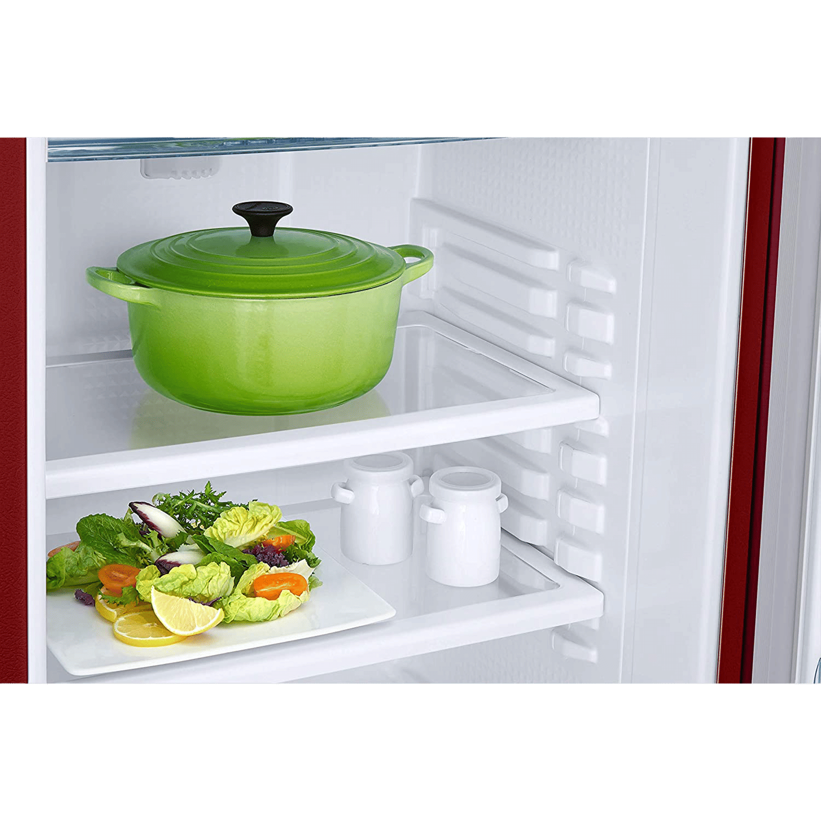 SAMSUNG 183 Litres 2 Star Direct Cool Single Door Refrigerator with Toughened Glass Shelves (RR20C2412RH/NL, Scarlet Red) SAMSUNG 183 Litres 2 Star Direct Cool Single Door Refrigerator with Toughened Glass Shelves (RR20C2412RH/NL, Scarlet Red)_4