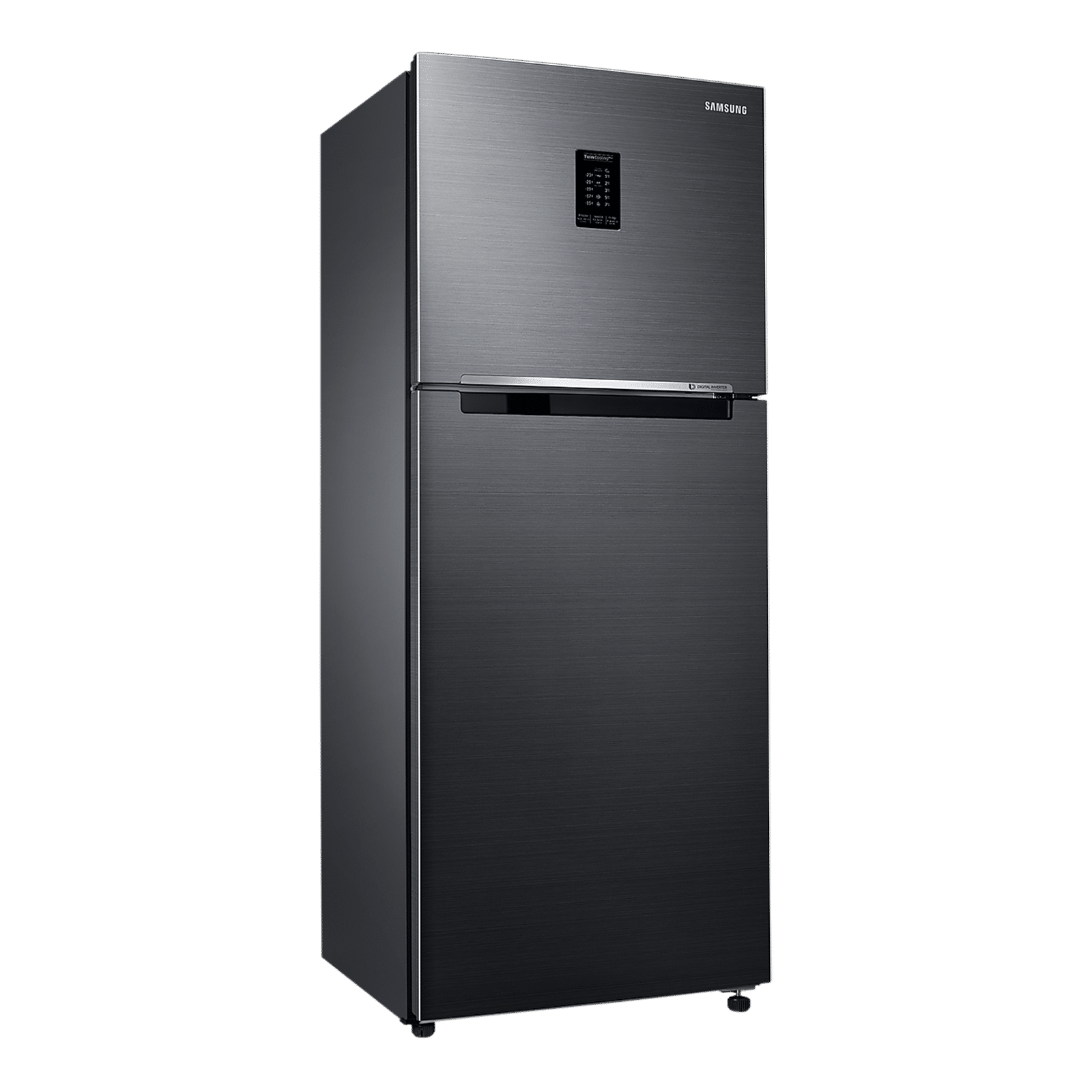 SAMSUNG 301 Litres 2 Star Frost Free Double Door Convertible Refrigerator with Twin Cooling Plus (RT34C4522B1/HL, Black Matt)_12