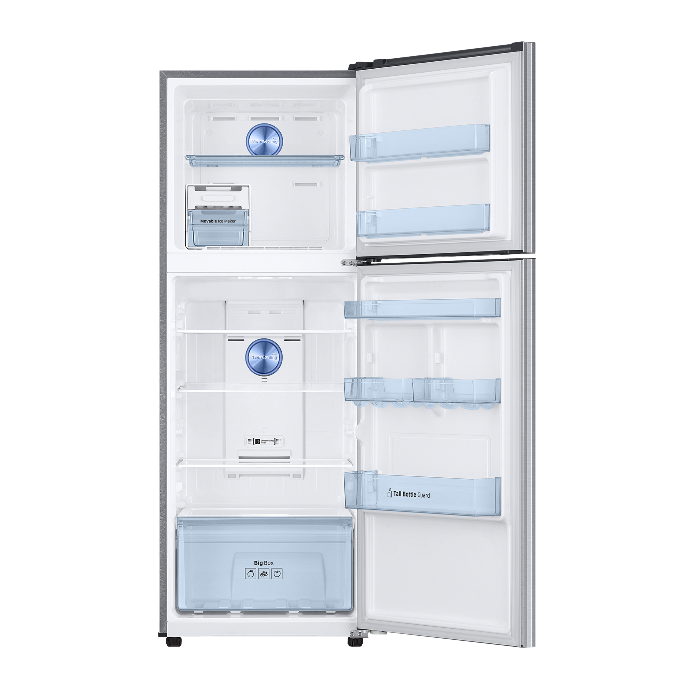 SAMSUNG 322 Litres 2 Star Frost Free Double Door Convertible Refrigerator with Anti Bacterial Gasket (RT37C4512S8/HL, Elegant Inox)_6