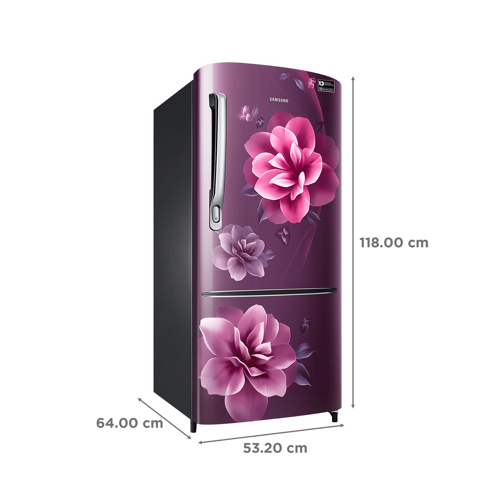 SAMSUNG Stylish Grande 183 Litres4 Star Direct Cool Single Door Refrigerator with Anti Bacterial Gasket (RR20C1724CR/HL, Camellia Purple) SAMSUNG Stylish Grande 183 Litres4 Star Direct Cool Single Door Refrigerator with Anti Bacterial Gasket (RR20C1724CR/HL, Camellia Purple)_3
