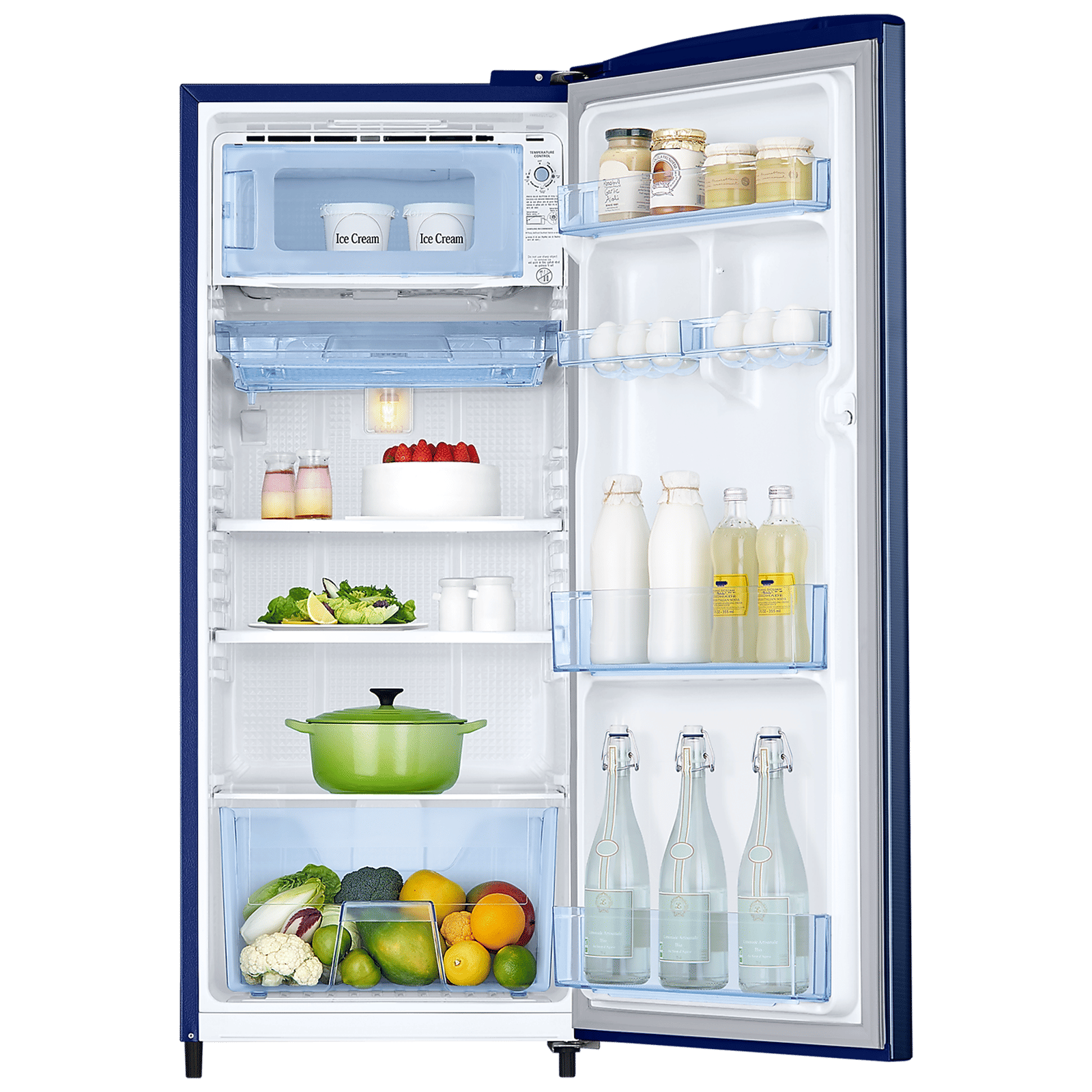 SAMSUNG Stylish Grande 183 Litres4 Star Direct Cool Single Door Refrigerator with Anti Bacterial Gasket (RR20C1724CU/HL, Camellia Blue)_5