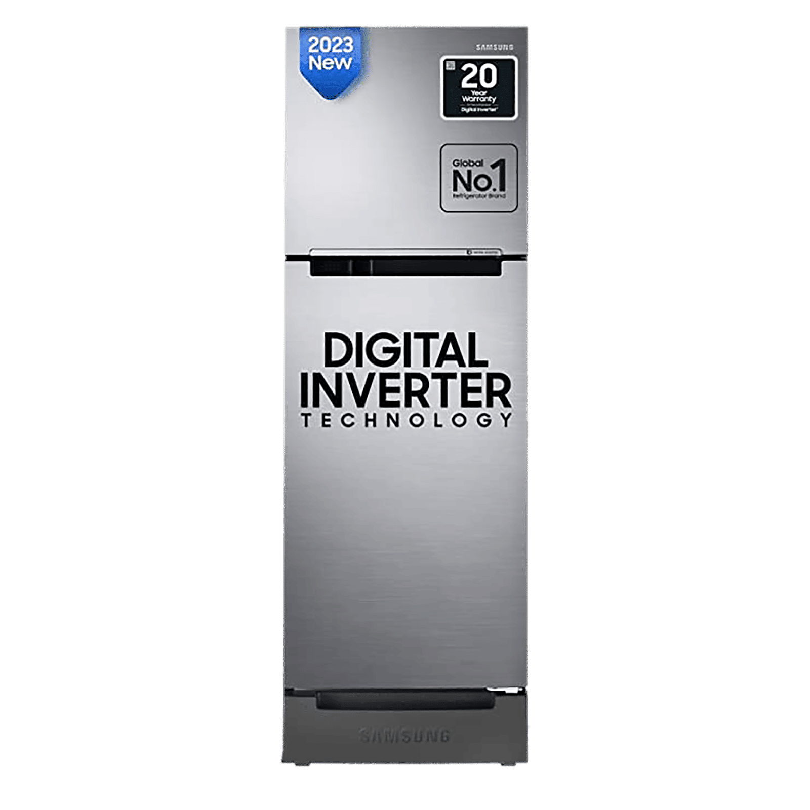 SAMSUNG 236 Litres 2 Star Frost Free Double Door Refrigerator with Distributed Cooling (RT28C3122S8/HL, Elegant Inox)_1