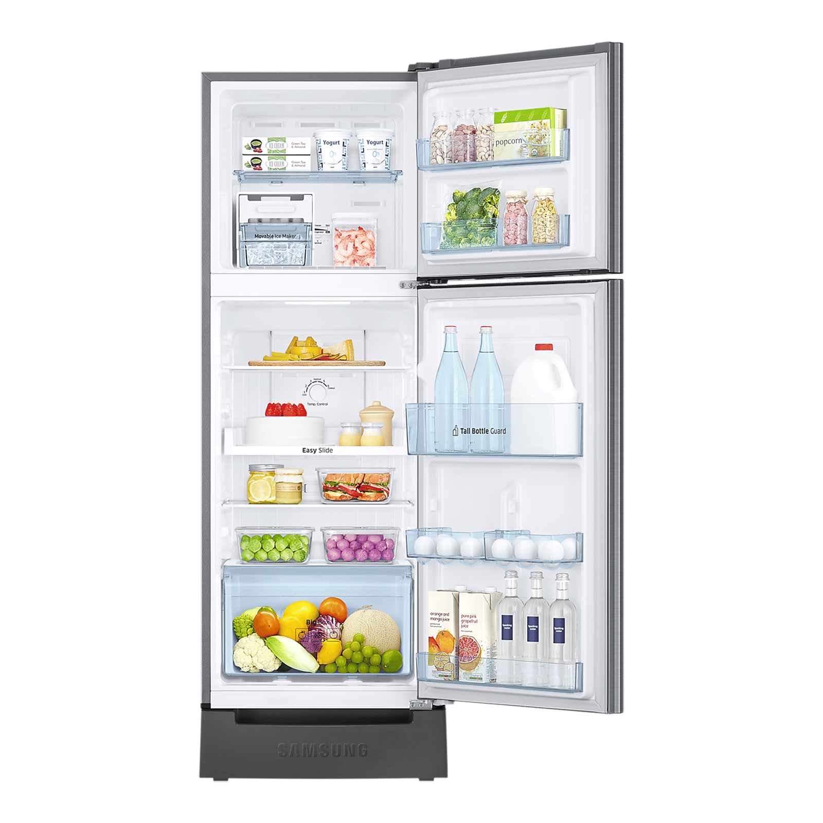 SAMSUNG 236 Litres 2 Star Frost Free Double Door Refrigerator with Distributed Cooling (RT28C3122S8/HL, Elegant Inox)_5