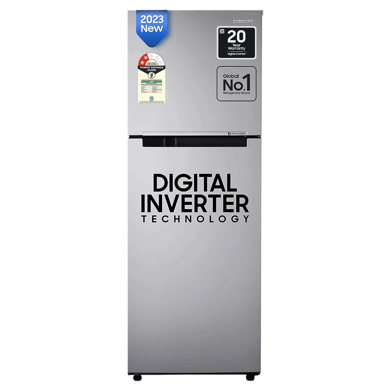 SAMSUNG 236 Litres 2 Star Frost Free Double Door Refrigerator with Power Cut Resistant (RT28C3032GS/HL, Gray Silver) SAMSUNG 236 Litres 2 Star Frost Free Double Door Refrigerator with Power Cut Resistant (RT28C3032GS/HL, Gray Silver)_1