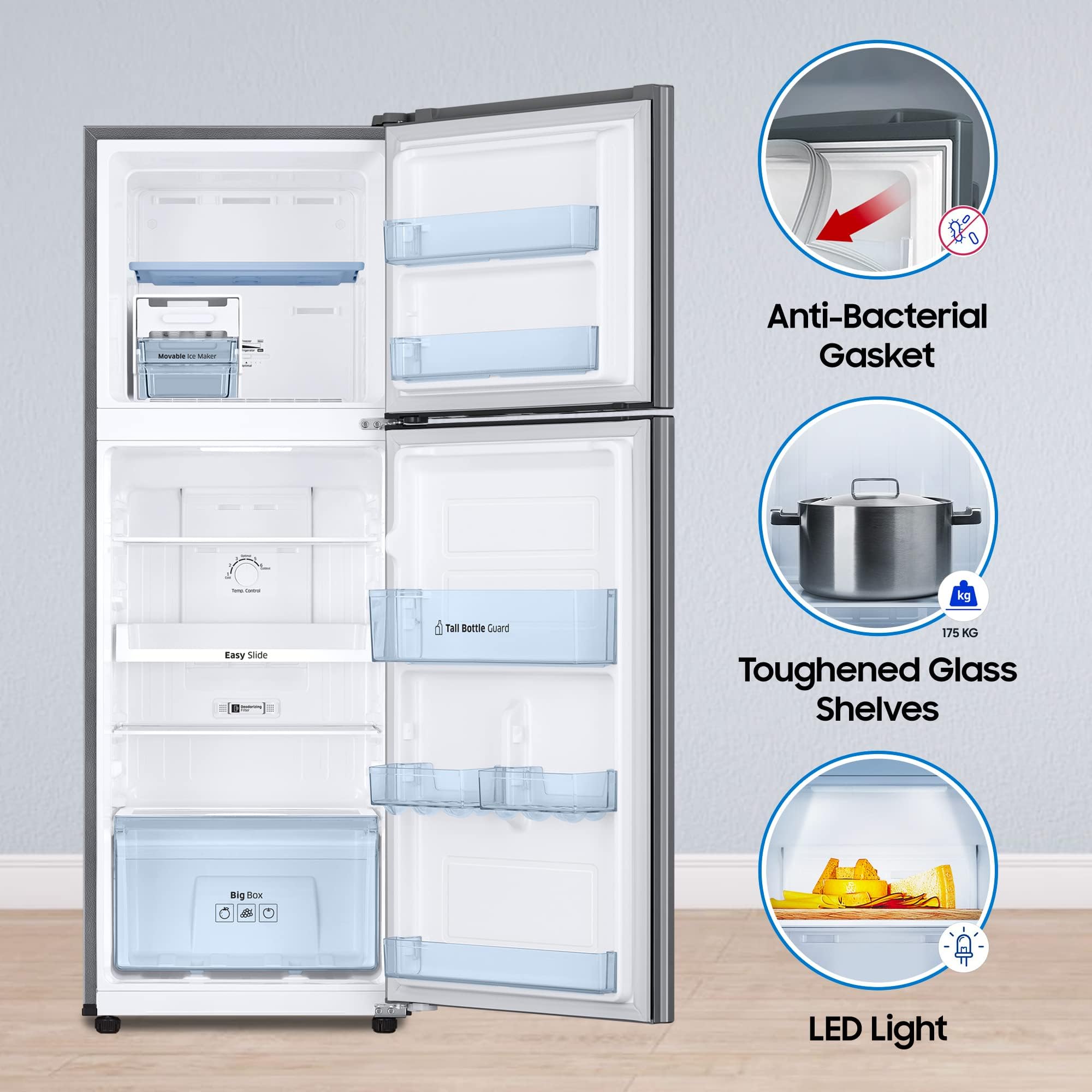 SAMSUNG 236 Litres 2 Star Frost Free Double Door Refrigerator with Power Cut Resistant (RT28C3032GS/HL, Gray Silver) SAMSUNG 236 Litres 2 Star Frost Free Double Door Refrigerator with Power Cut Resistant (RT28C3032GS/HL, Gray Silver)_16