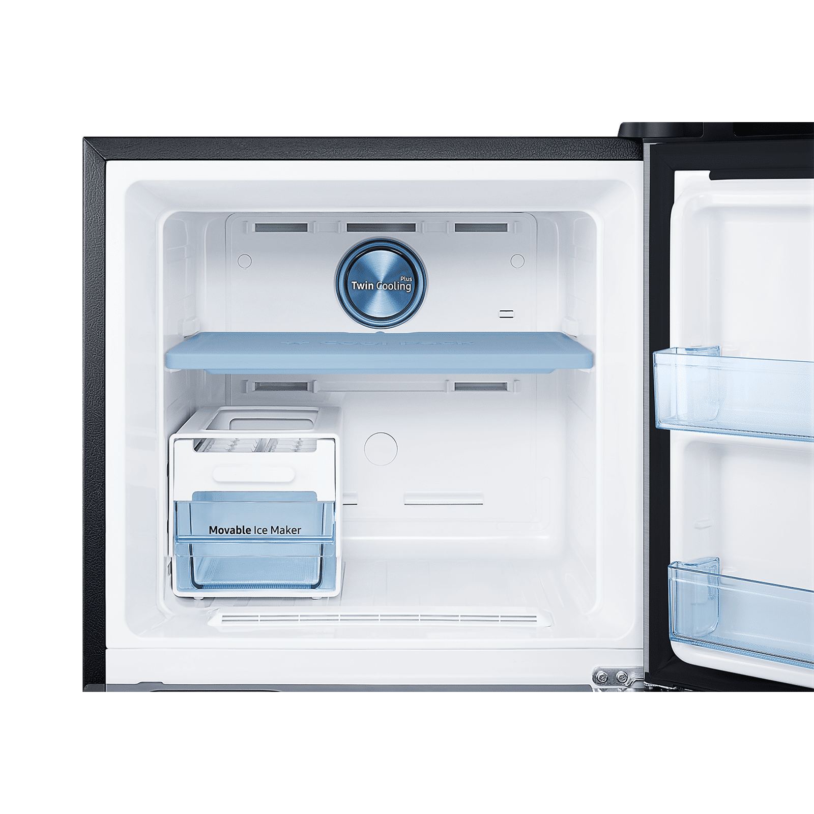 SAMSUNG 291 Litres 2 Star Frost Free Double Door Convertible Refrigerator with Curd Maestro (RT34C4622BX/HL, Luxe black)_8
