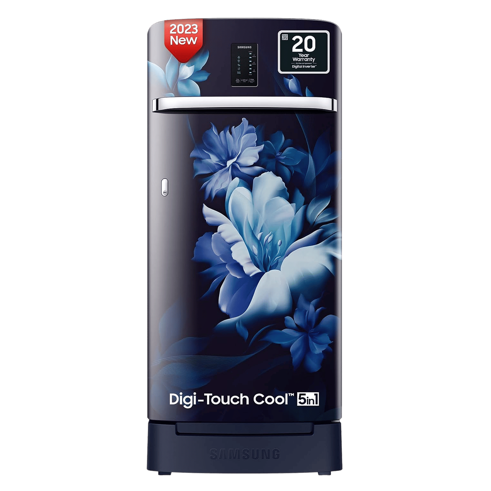SAMSUNG 189 Litres 4 Star Direct Cool Single Door Refrigerator with Digi-Touch Cool (RR21C2F24UZ/HL, Midnight Blossom Blue)_1