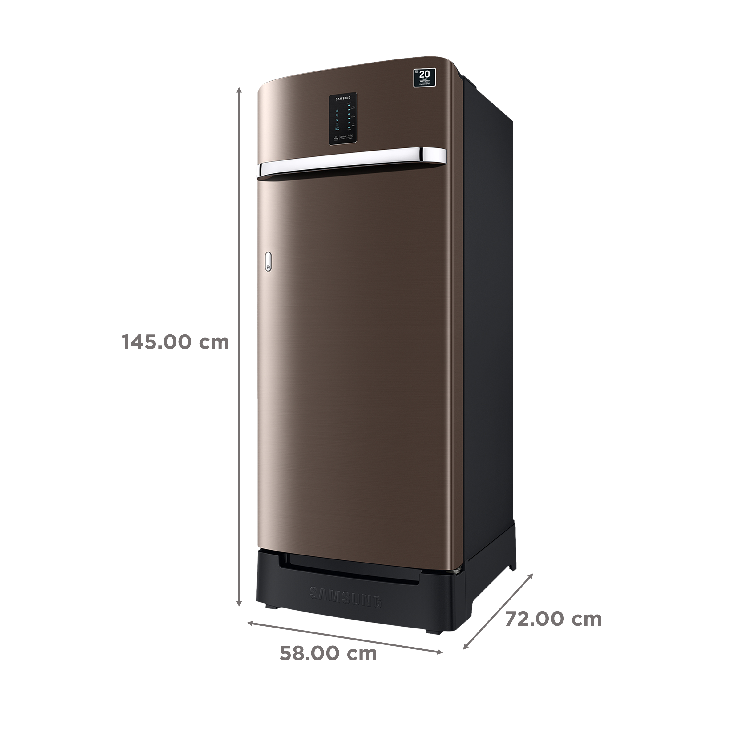 SAMSUNG 215 Litres 5 Star Direct Cool Single Door Refrigerator with Digi-Touch Cool (RR23C2F35DX/HL, Luxe Brown) SAMSUNG 215 Litres 5 Star Direct Cool Single Door Refrigerator with Digi-Touch Cool (RR23C2F35DX/HL, Luxe Brown)_3