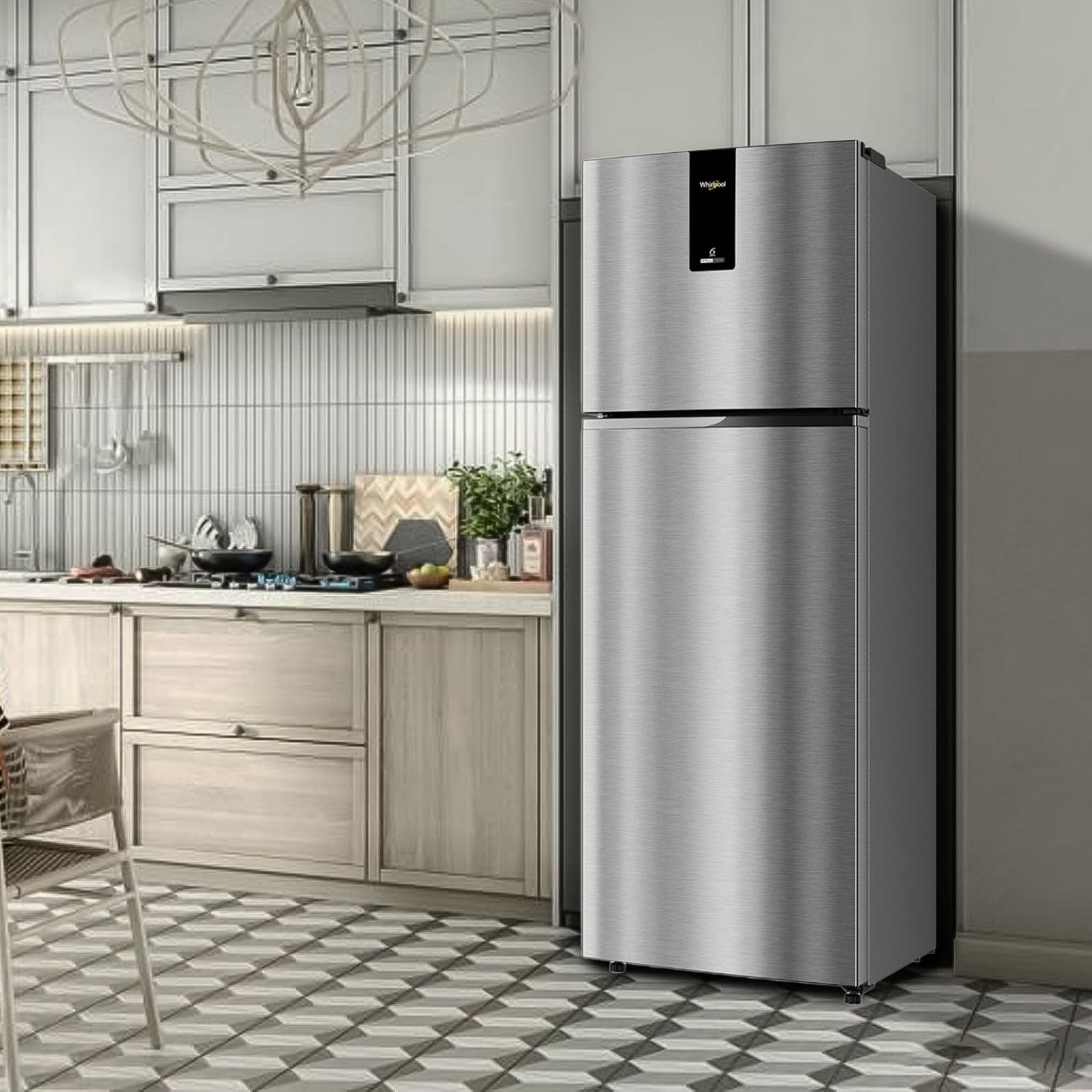 Whirlpool Intellifresh DF278 231 Litres 2 Star Frost Free Double Door Refrigerator with 6th Sense Technology (Grey)_7