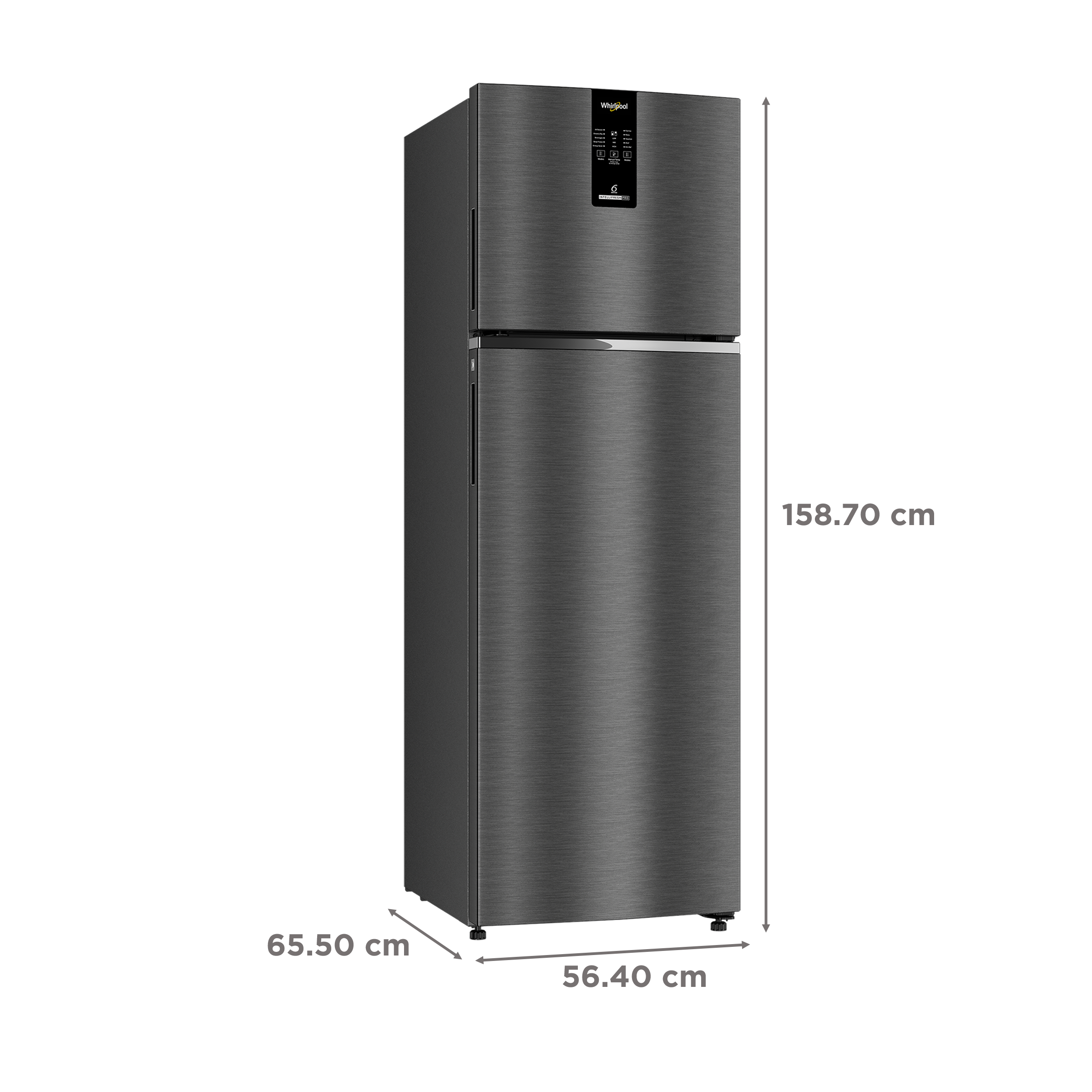 Whirlpool Intellifresh Pro 278 231 Litres 3 Star Frost Free Double Door Convertible Refrigerator with 6th Sense Technology (Black) Whirlpool Intellifresh Pro 278 231 Litres 3 Star Frost Free Double Door Convertible Refrigerator with 6th Sense Technology (Black)_3