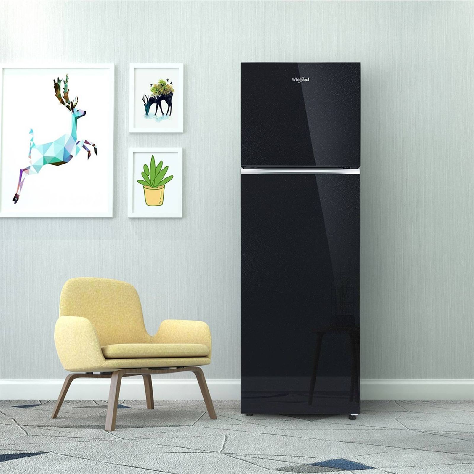 Whirlpool Intellifresh 278GD 231 Litres 2 Star Frost Free Double Door Refrigerator with 6th Sense Technology (Black)_9
