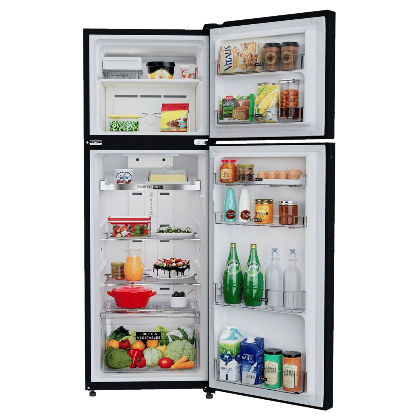 Whirlpool Intellifresh 278GD 231 Litres 2 Star Frost Free Double Door Refrigerator with 6th Sense Technology (Black)_5