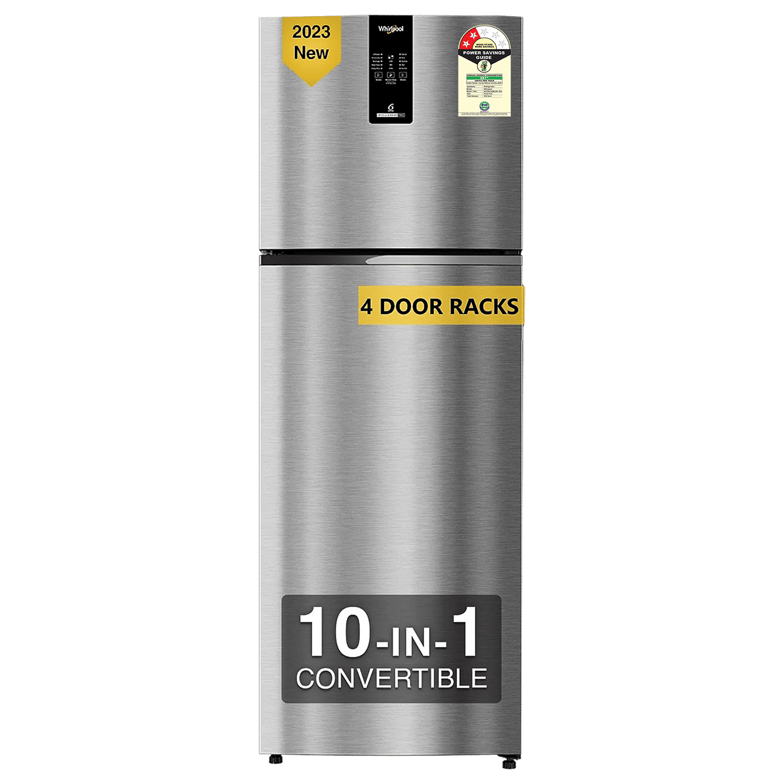Whirlpool Intellifresh Pro 259 Litres 2 Star Frost Free Double Door Convertible Refrigerator with 6th Sense Technology (Grey) Whirlpool Intellifresh Pro 259 Litres 2 Star Frost Free Double Door Convertible Refrigerator with 6th Sense Technology (Grey)_1