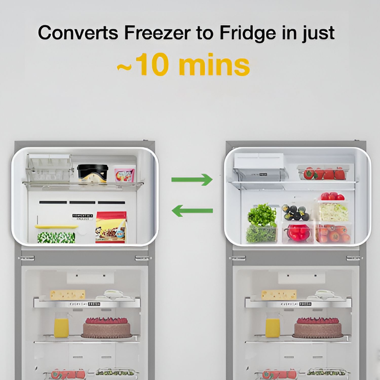 Whirlpool Intellifresh Pro 259 Litres 2 Star Frost Free Double Door Convertible Refrigerator with 6th Sense Technology (Grey) Whirlpool Intellifresh Pro 259 Litres 2 Star Frost Free Double Door Convertible Refrigerator with 6th Sense Technology (Grey)_9
