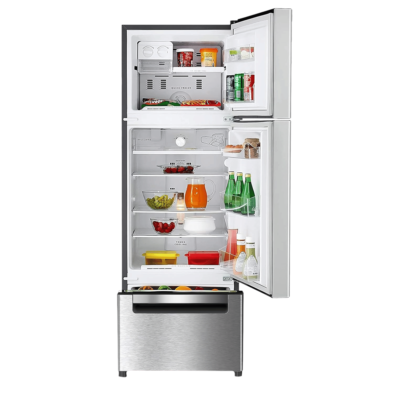 Whirlpool Protton 330 Litres Frost Free Double Door Refrigerator with 6th Sense Technology (Grey)_5