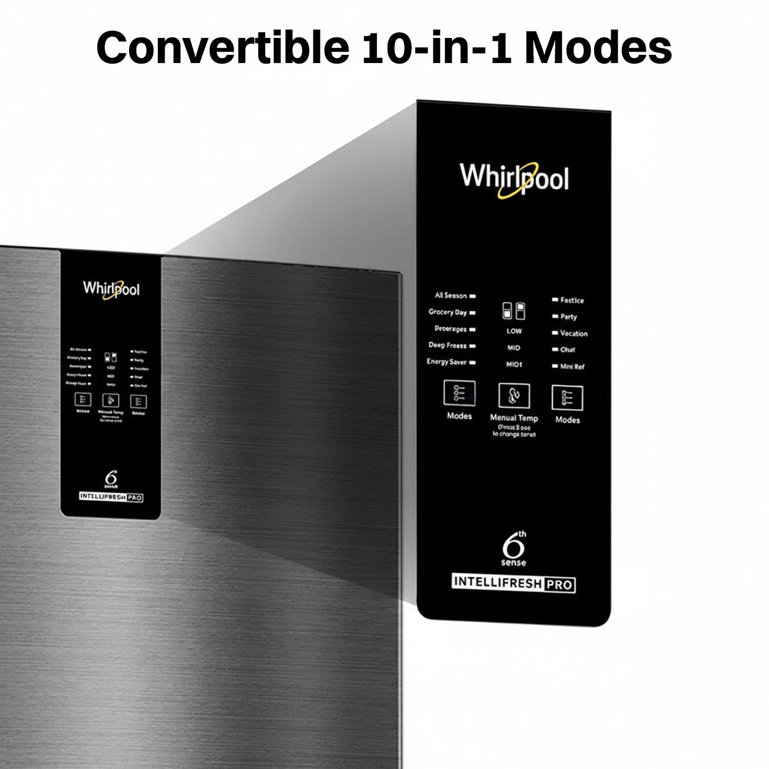 Whirlpool Intellifresh Pro 308 Litres 2 Star Frost Free Double Door Convertible Refrigerator with 6th Sense Technology (Grey) Whirlpool Intellifresh Pro 308 Litres 2 Star Frost Free Double Door Convertible Refrigerator with 6th Sense Technology (Grey)_12