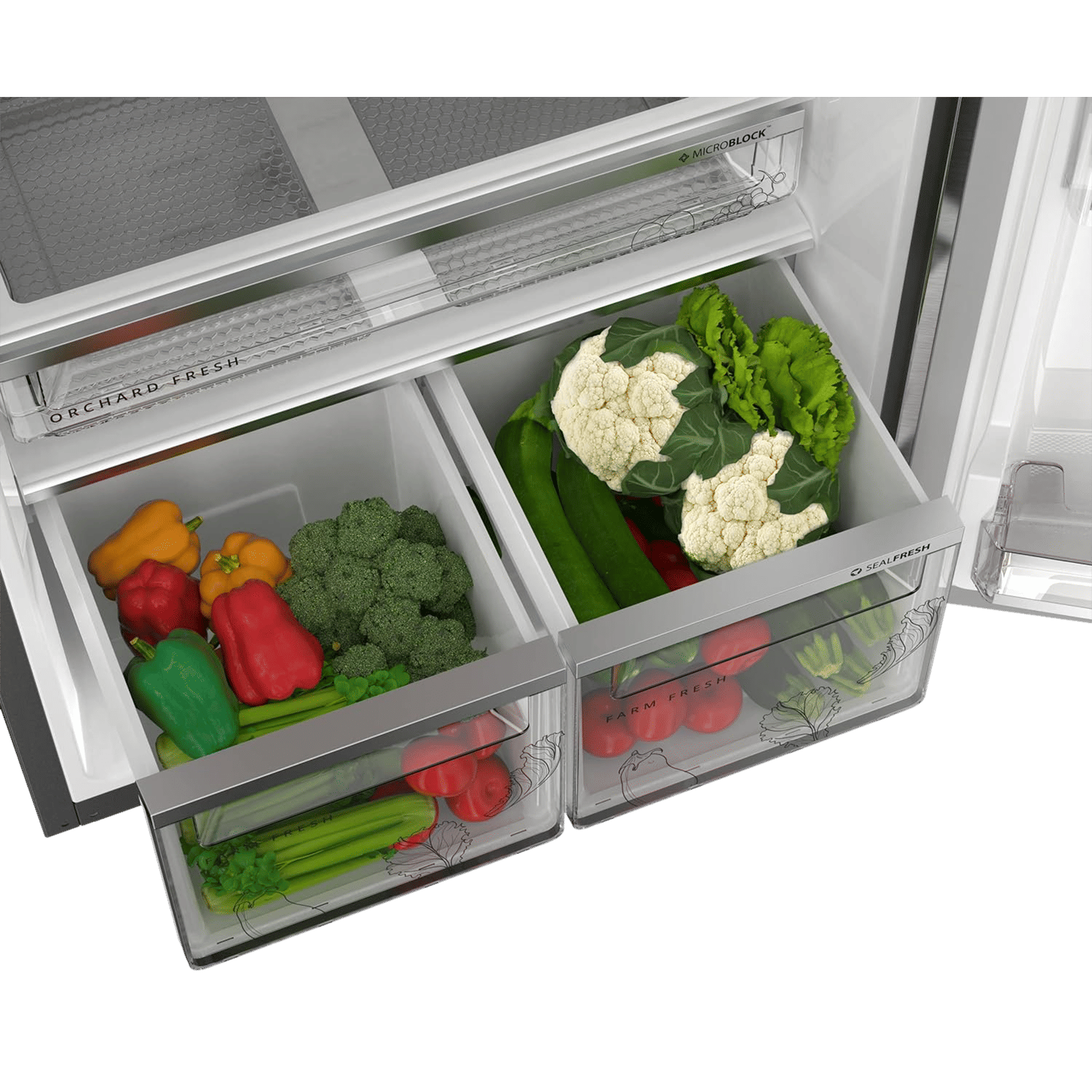 Whirlpool Intellifresh 480 431 Litres 2 Star Frost Free Double Door Convertible Refrigerator with 6th Sense Technology (Grey)_9