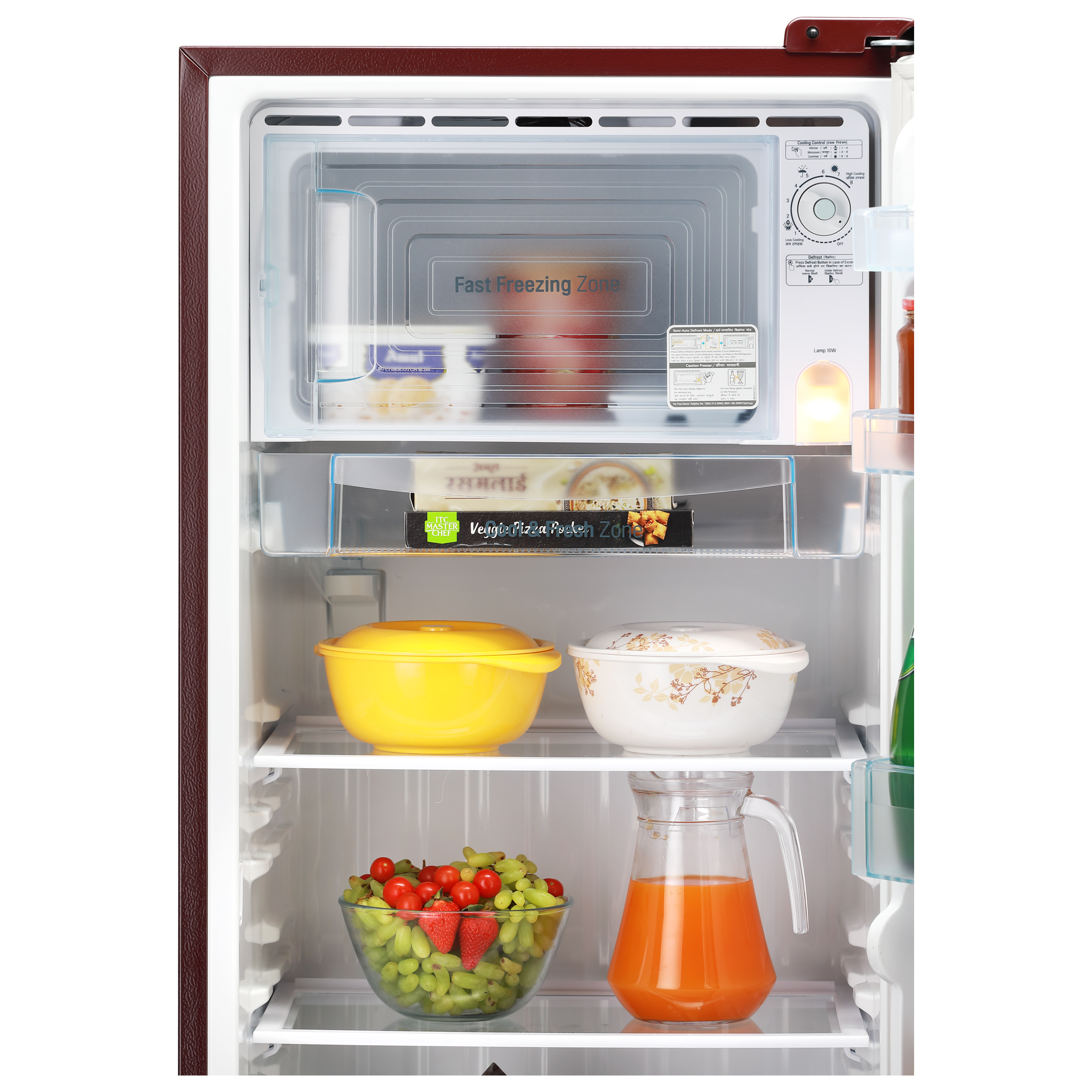 LG 224 Litres 5 Star Direct Cool Single Door Refrigerator with Smart Inverter Compressor (GL-D241ASCU.DSCZEB, Scarlet Charm)_7