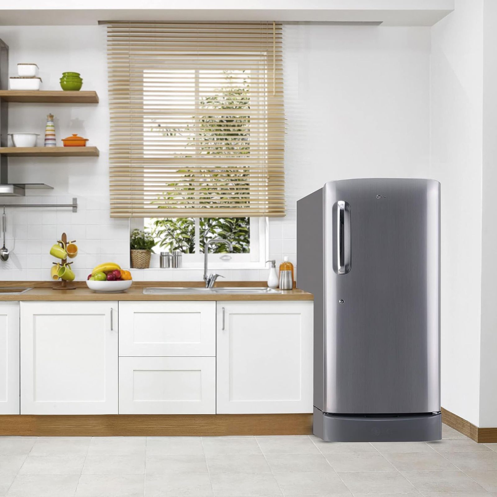 LG 205 Litres 4 Star Direct Cool Single Door Refrigerator with Base stand and Drawer (GL-D221APZY.DPZZEBN, Shiny Steel) LG 205 Litres 4 Star Direct Cool Single Door Refrigerator with Base stand and Drawer (GL-D221APZY.DPZZEBN, Shiny Steel)_10