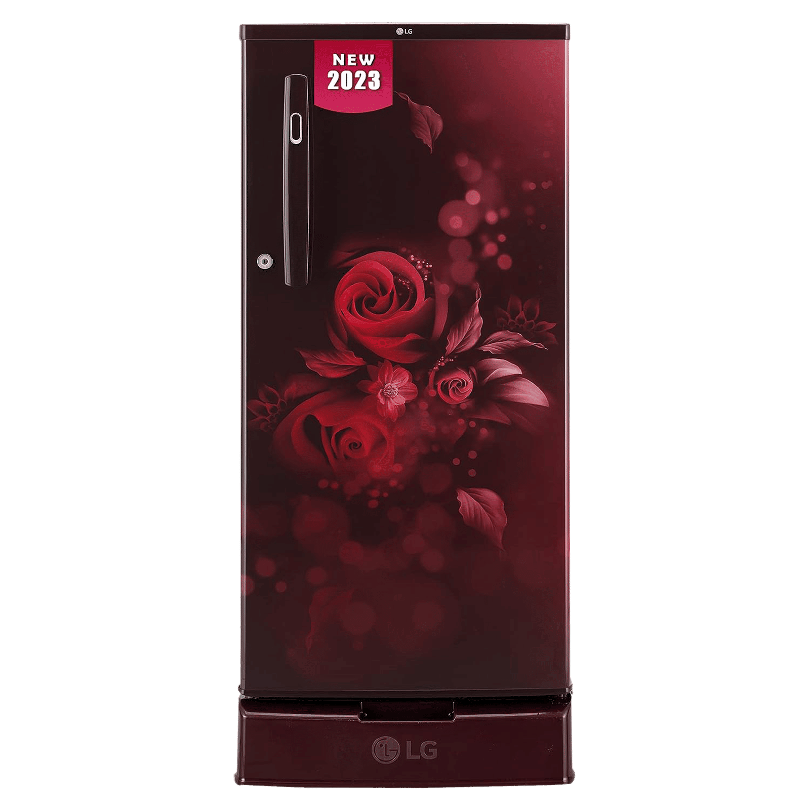 LG 185 Litres 4 Star Direct Cool Single Door Refrigerator with Base stand and Drawer (GL-D199OSEY.DSEZPST, Scarlet Euphoria) LG 185 Litres 4 Star Direct Cool Single Door Refrigerator with Base stand and Drawer (GL-D199OSEY.DSEZPST, Scarlet Euphoria)_1