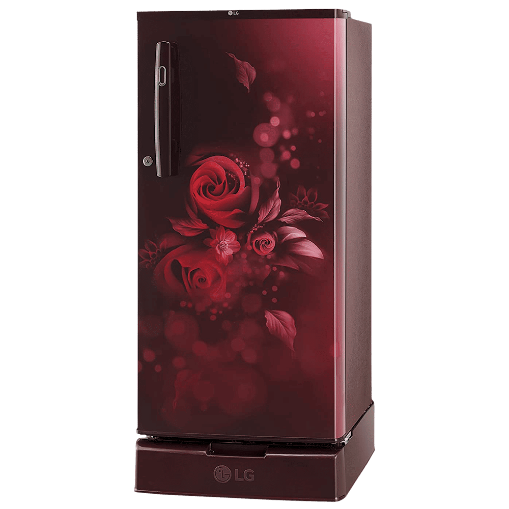 LG 185 Litres 4 Star Direct Cool Single Door Refrigerator with Base stand and Drawer (GL-D199OSEY.DSEZPST, Scarlet Euphoria) LG 185 Litres 4 Star Direct Cool Single Door Refrigerator with Base stand and Drawer (GL-D199OSEY.DSEZPST, Scarlet Euphoria)_11