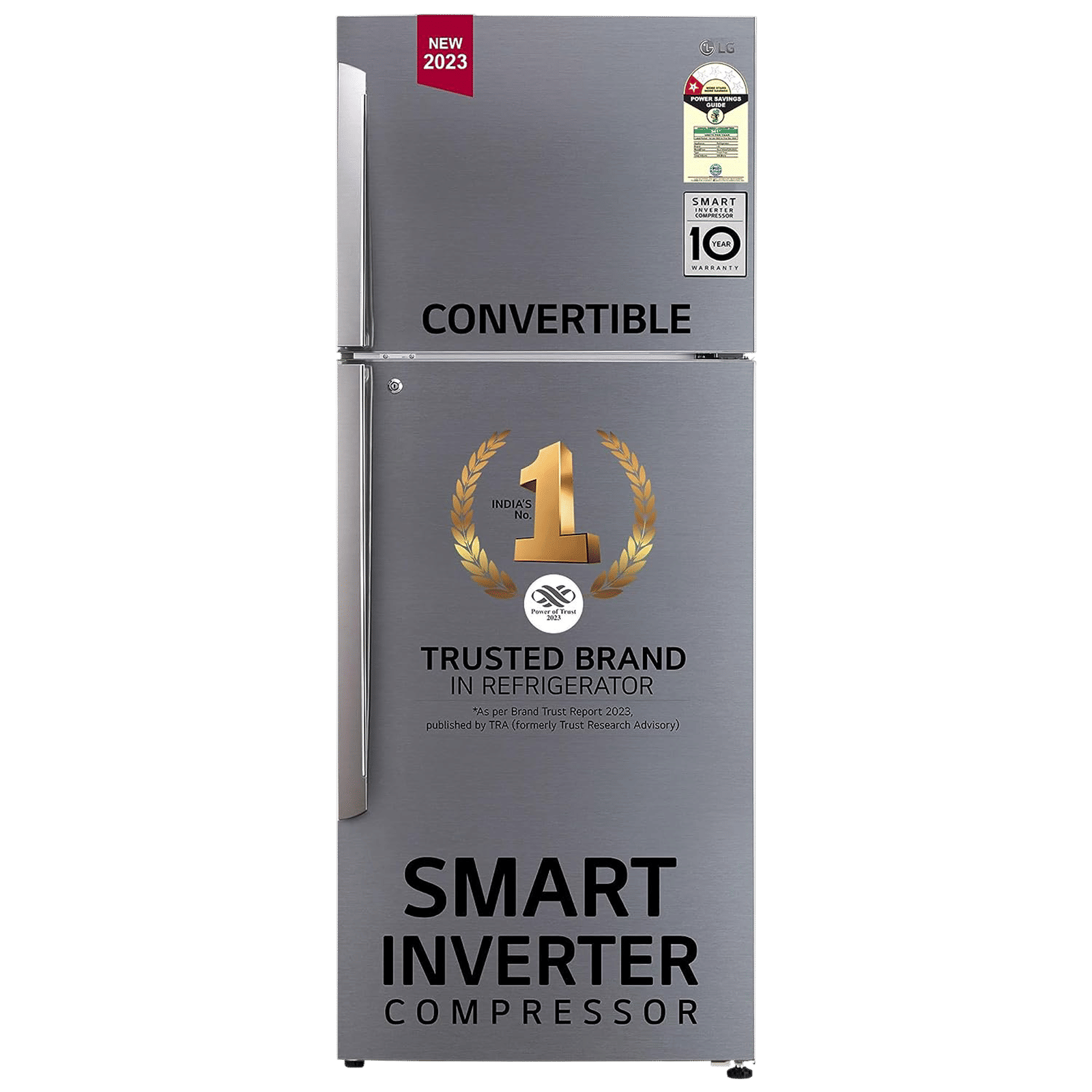 LG 446 Litres 1 Star Frost Free Double Door Convertible Refrigerator with Smart Diagnosis (GL-T502APZR.DPZZEBN, Shiny Steel) LG 446 Litres 1 Star Frost Free Double Door Convertible Refrigerator with Smart Diagnosis (GL-T502APZR.DPZZEBN, Shiny Steel)_1