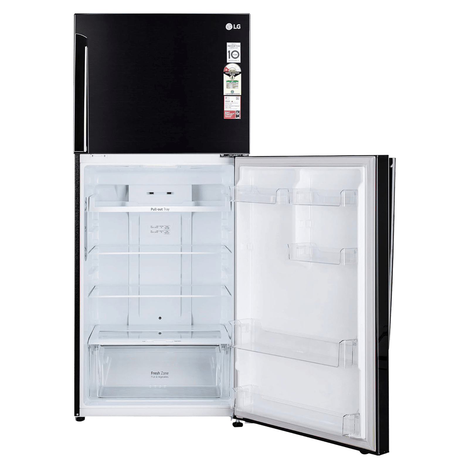 LG 412 Litres 1 Star Frost Free Double Door Convertible Refrigerator with Smart Diagnosis (GL-T432AESR.DESZEB, Ebony Sheen) LG 412 Litres 1 Star Frost Free Double Door Convertible Refrigerator with Smart Diagnosis (GL-T432AESR.DESZEB, Ebony Sheen)_15
