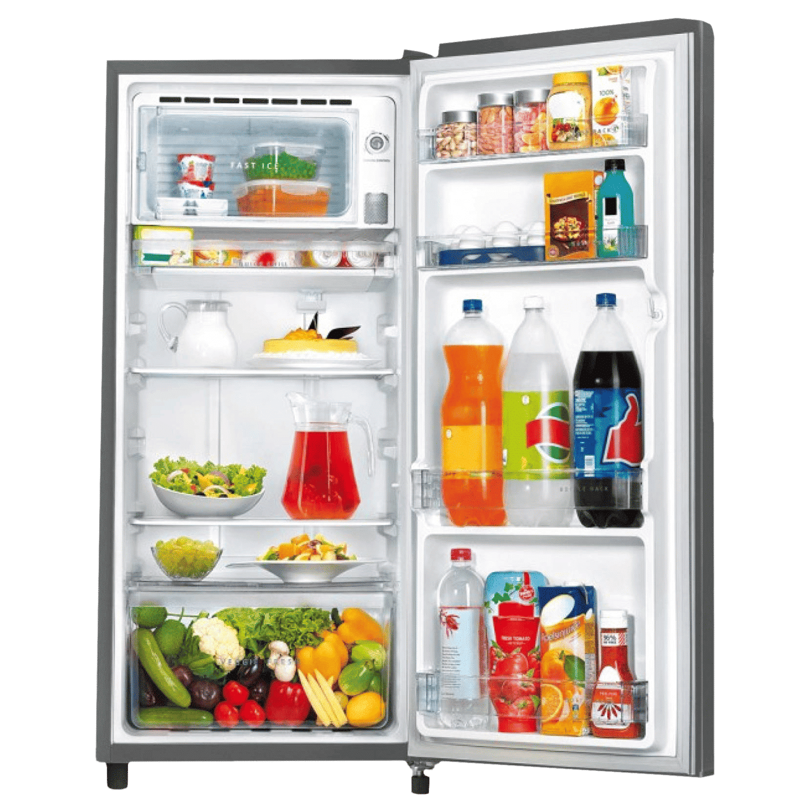 Whirlpool Icemagic Powercool 184 Litres 3 Star Direct Cool Single Door Refrigerator with Stabilizer Free Operation (72511, Steel) Whirlpool Icemagic Powercool 184 Litres 3 Star Direct Cool Single Door Refrigerator with Stabilizer Free Operation (72511, Steel)_4
