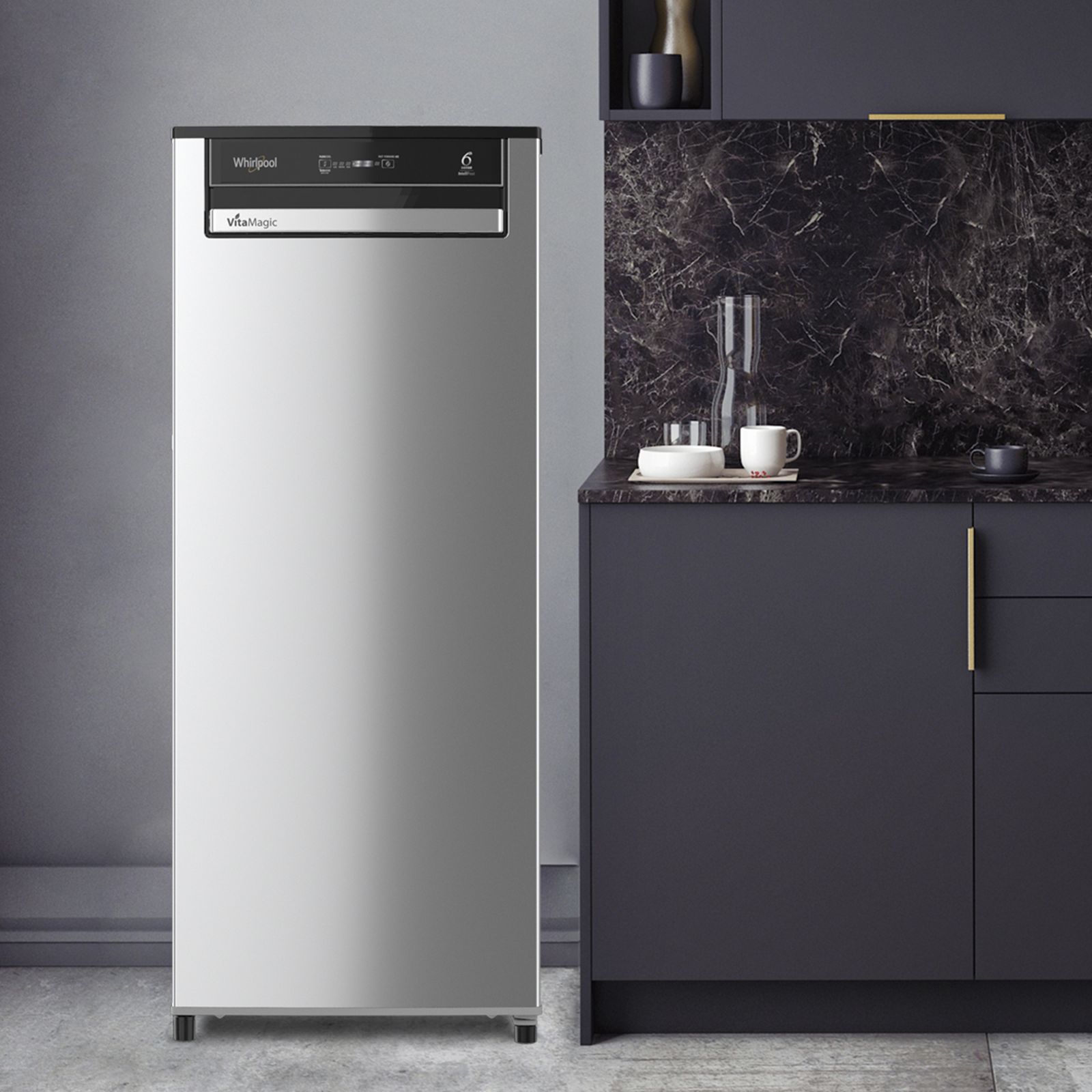 Whirlpool VitaMagic Pro 192 Litres 3 Star Direct Cool Single Door Refrigerator with Stabilizer Free Operation (72601, Alpha Steel) Whirlpool VitaMagic Pro 192 Litres 3 Star Direct Cool Single Door Refrigerator with Stabilizer Free Operation (72601, Alpha Steel)_7