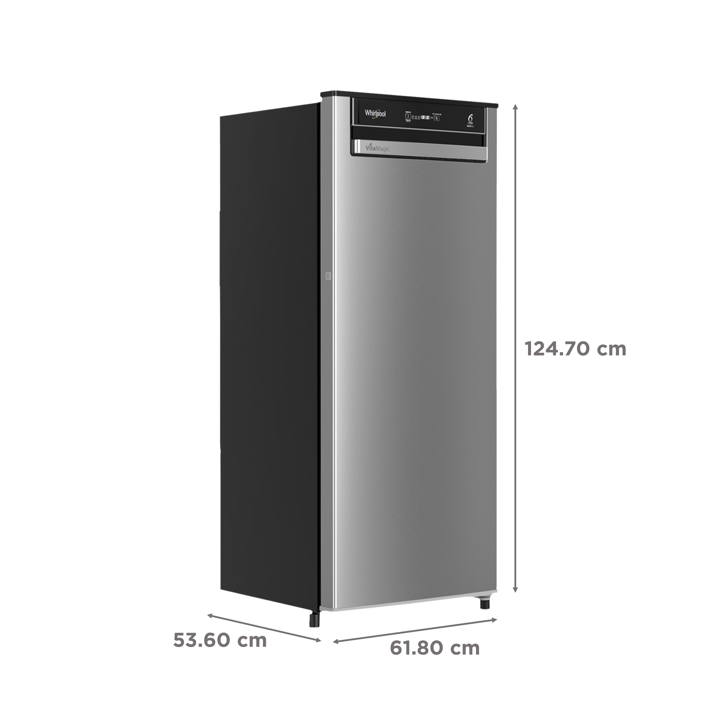 Whirlpool VitaMagic Pro 192 Litres 3 Star Direct Cool Single Door Refrigerator with Stabilizer Free Operation (72601, Alpha Steel) Whirlpool VitaMagic Pro 192 Litres 3 Star Direct Cool Single Door Refrigerator with Stabilizer Free Operation (72601, Alpha Steel)_3
